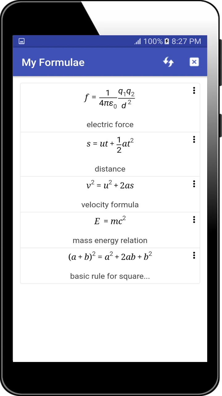 Physics Formulas & Writer | Indus Appstore | Screenshot