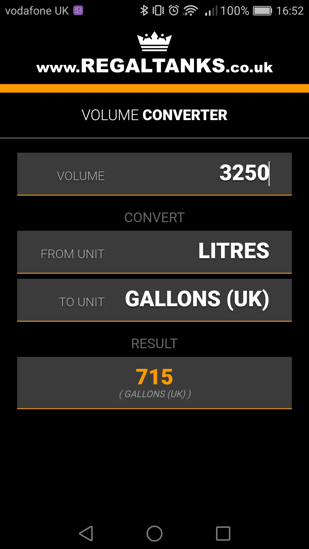 Tank Calc Volume Calculator | Indus Appstore | Screenshot