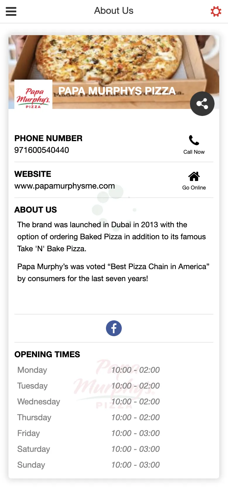 Papa Murphy's Pizza UAE | Indus Appstore | Screenshot