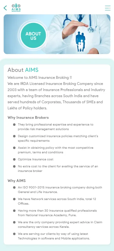 Aims Insurance App | Indus Appstore | Screenshot