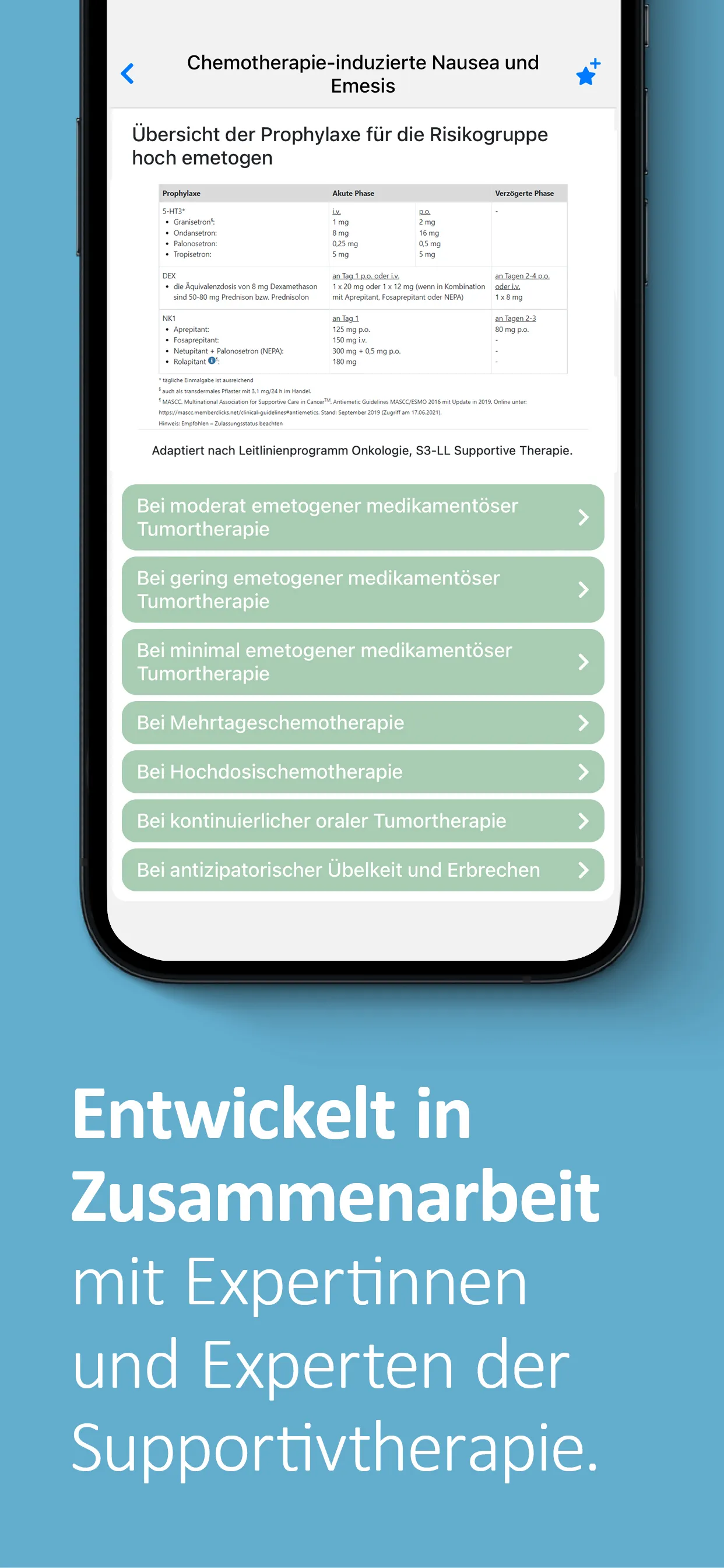 Supportivtherapie onkowissen | Indus Appstore | Screenshot