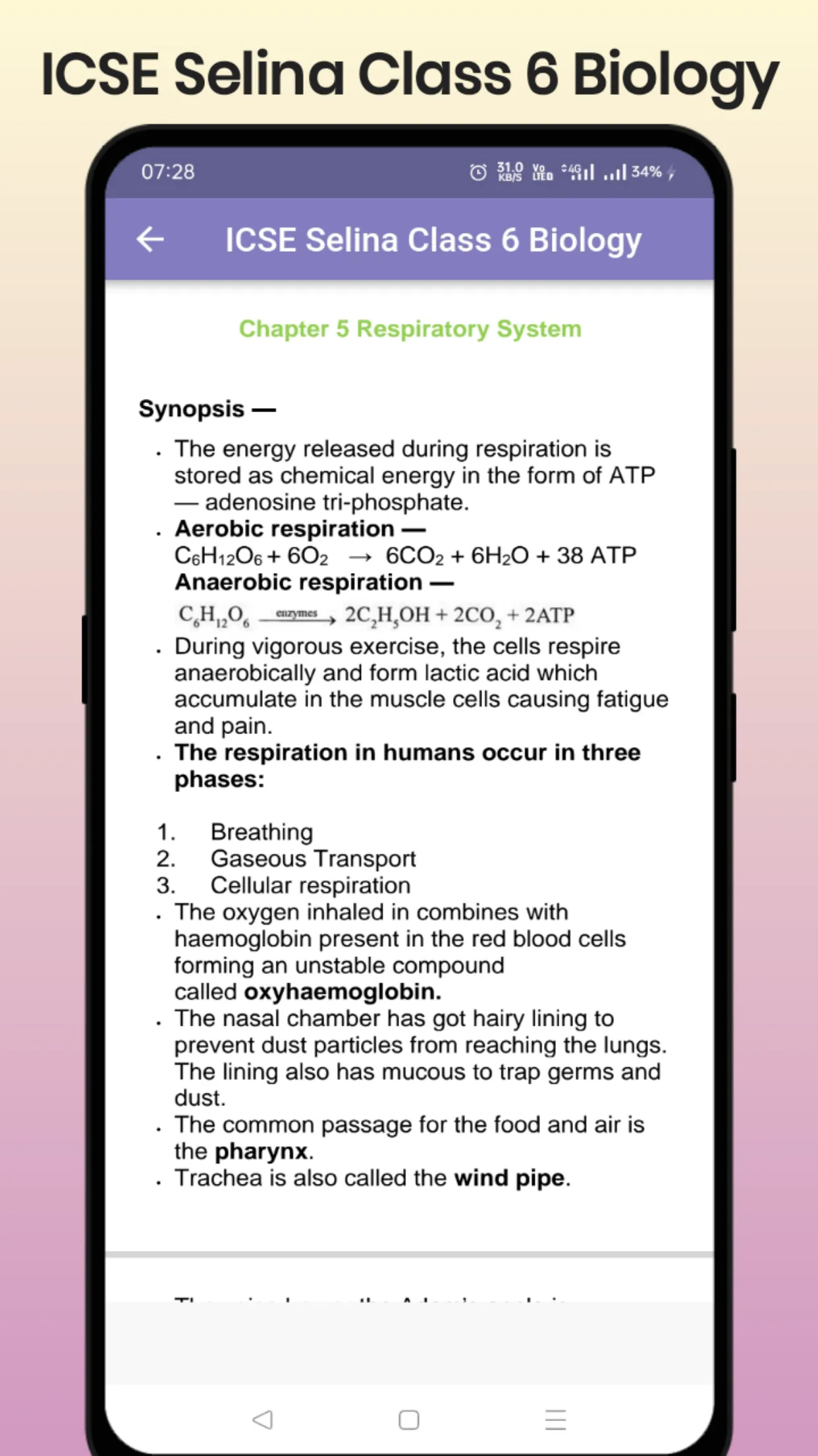 ICSE Selina Class 6 Biology | Indus Appstore | Screenshot