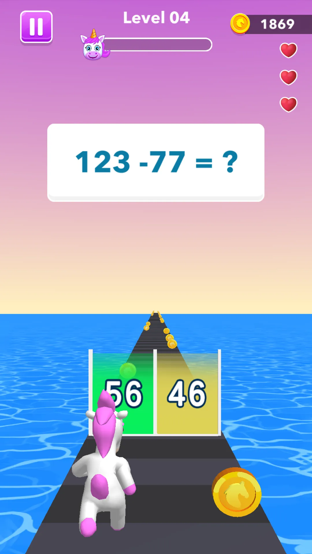 Unicorn Dash Game: Math Runner | Indus Appstore | Screenshot