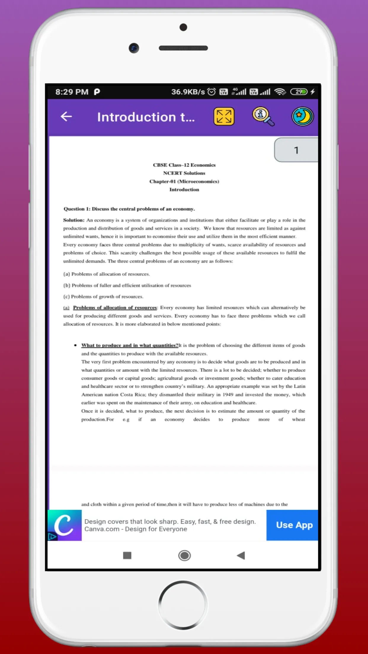 12th Economics Ncert Solutions | Indus Appstore | Screenshot