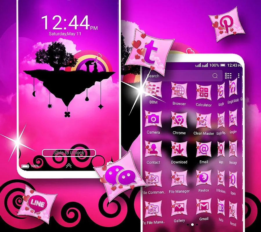 Couple On Sky Launcher Theme | Indus Appstore | Screenshot