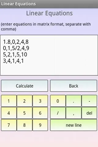 Linear Equation System Solver | Indus Appstore | Screenshot