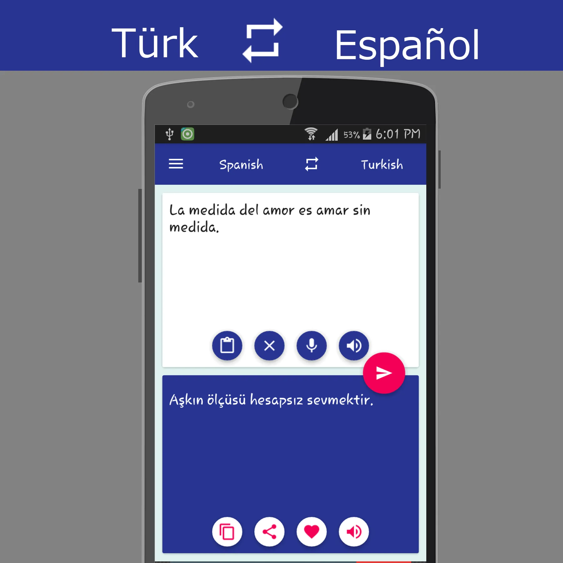 Turkish Spanish Translator | Indus Appstore | Screenshot