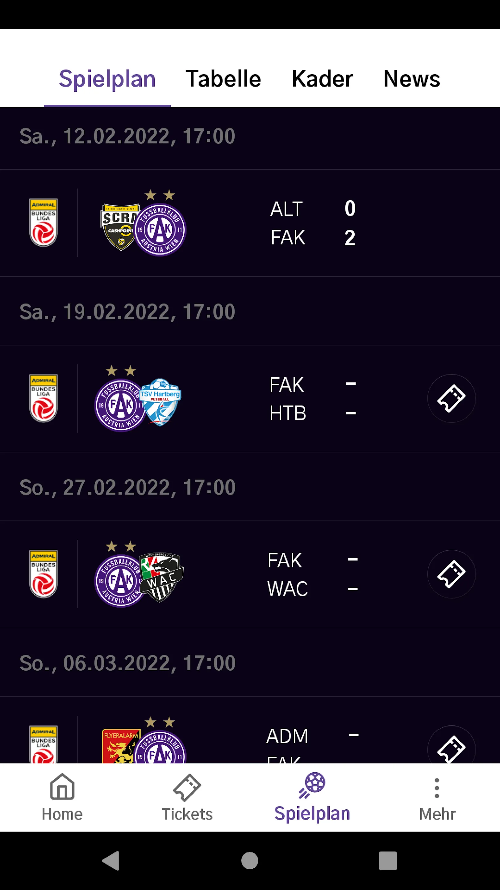 Austria Wien | Indus Appstore | Screenshot