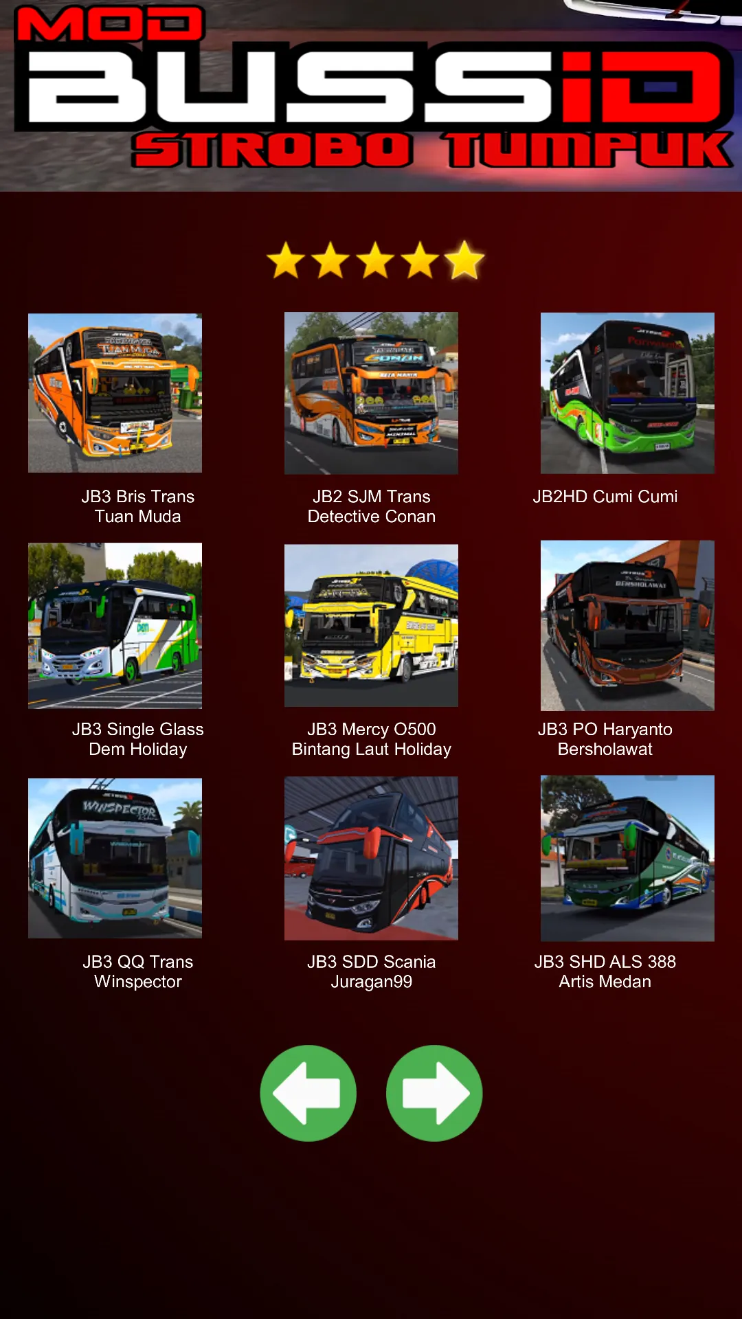 Mod Bussid Bus Strobo Tumpuk | Indus Appstore | Screenshot