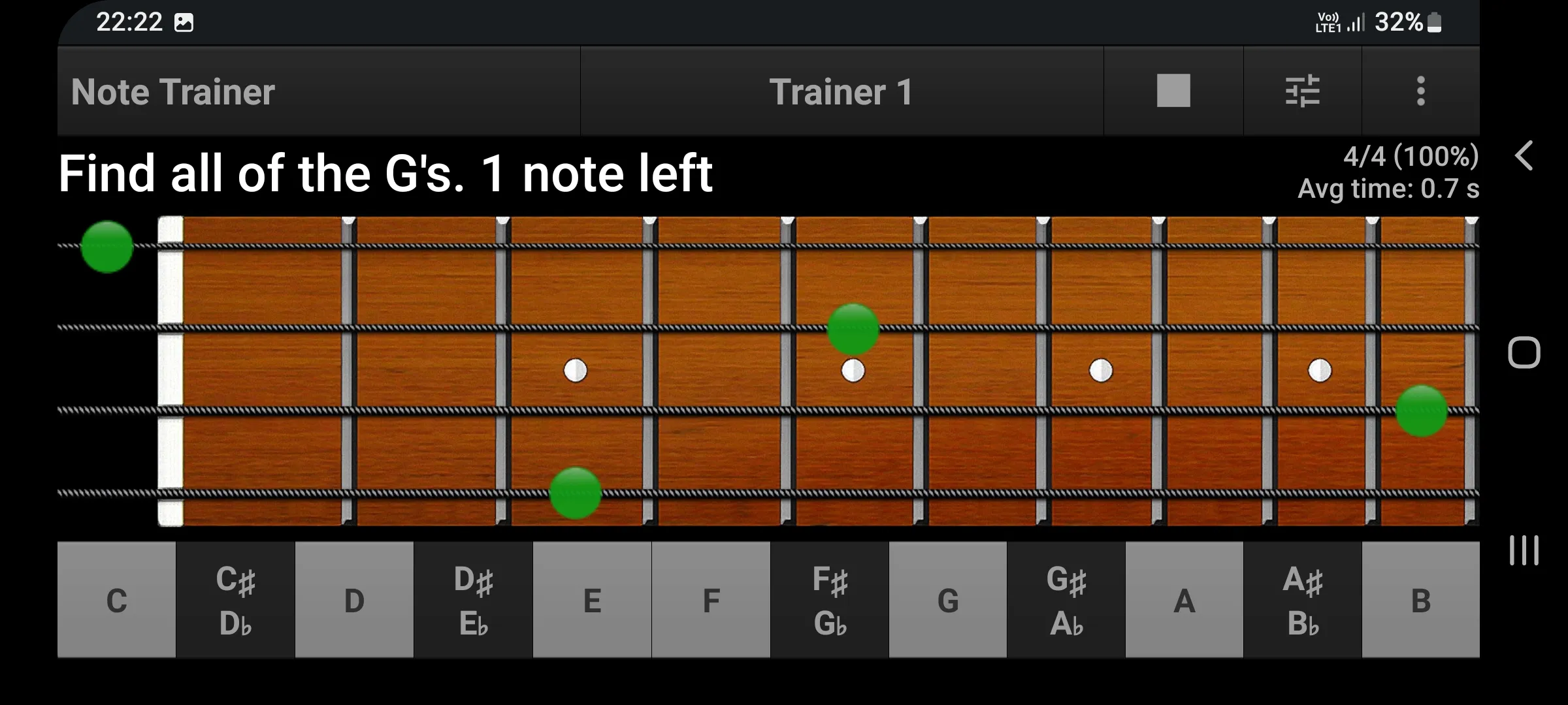 Bass Guitar Note Trainer Demo | Indus Appstore | Screenshot