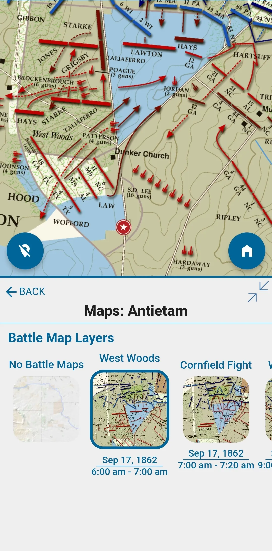 Civil War Battle Maps | Indus Appstore | Screenshot