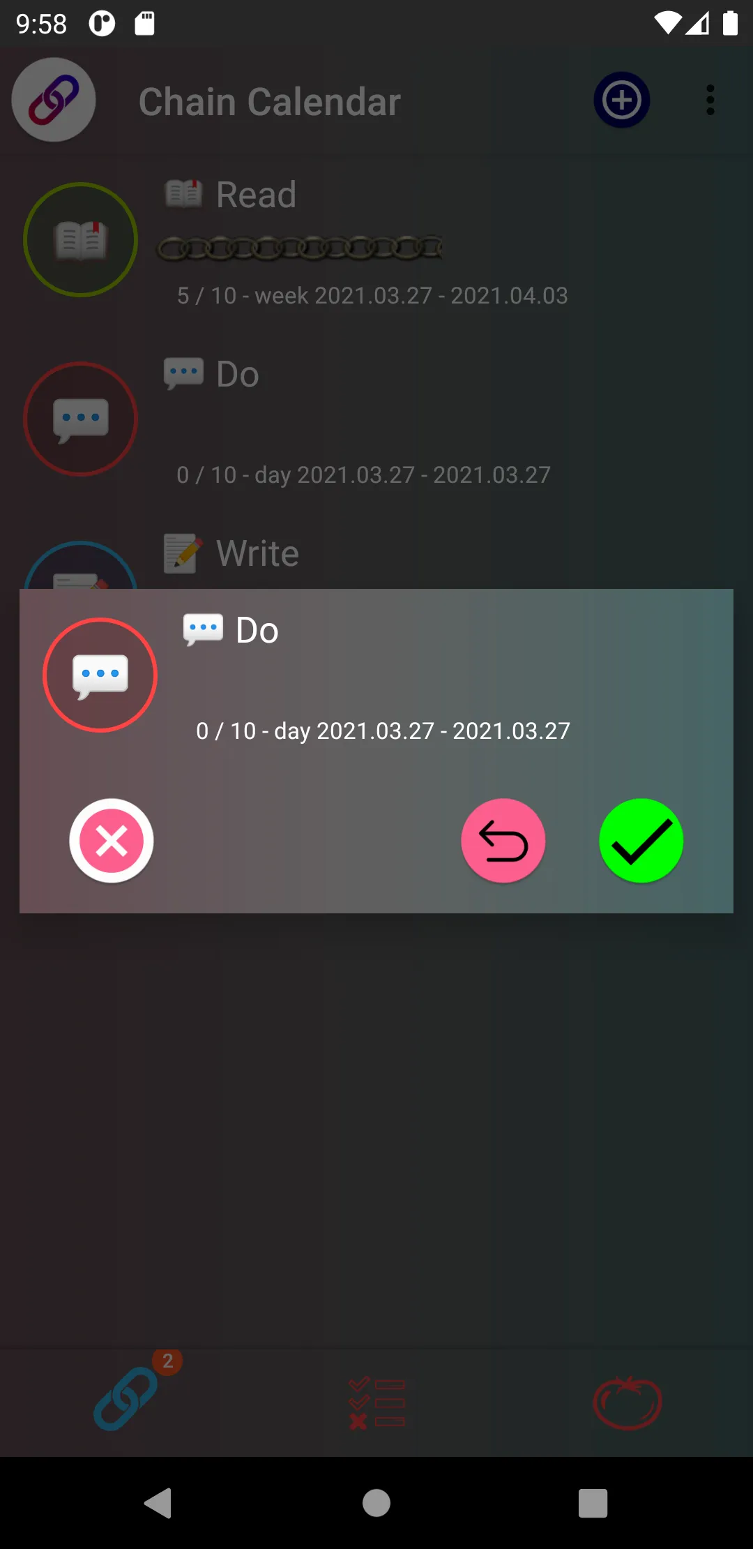 Chain - To Do List - Tomato | Indus Appstore | Screenshot