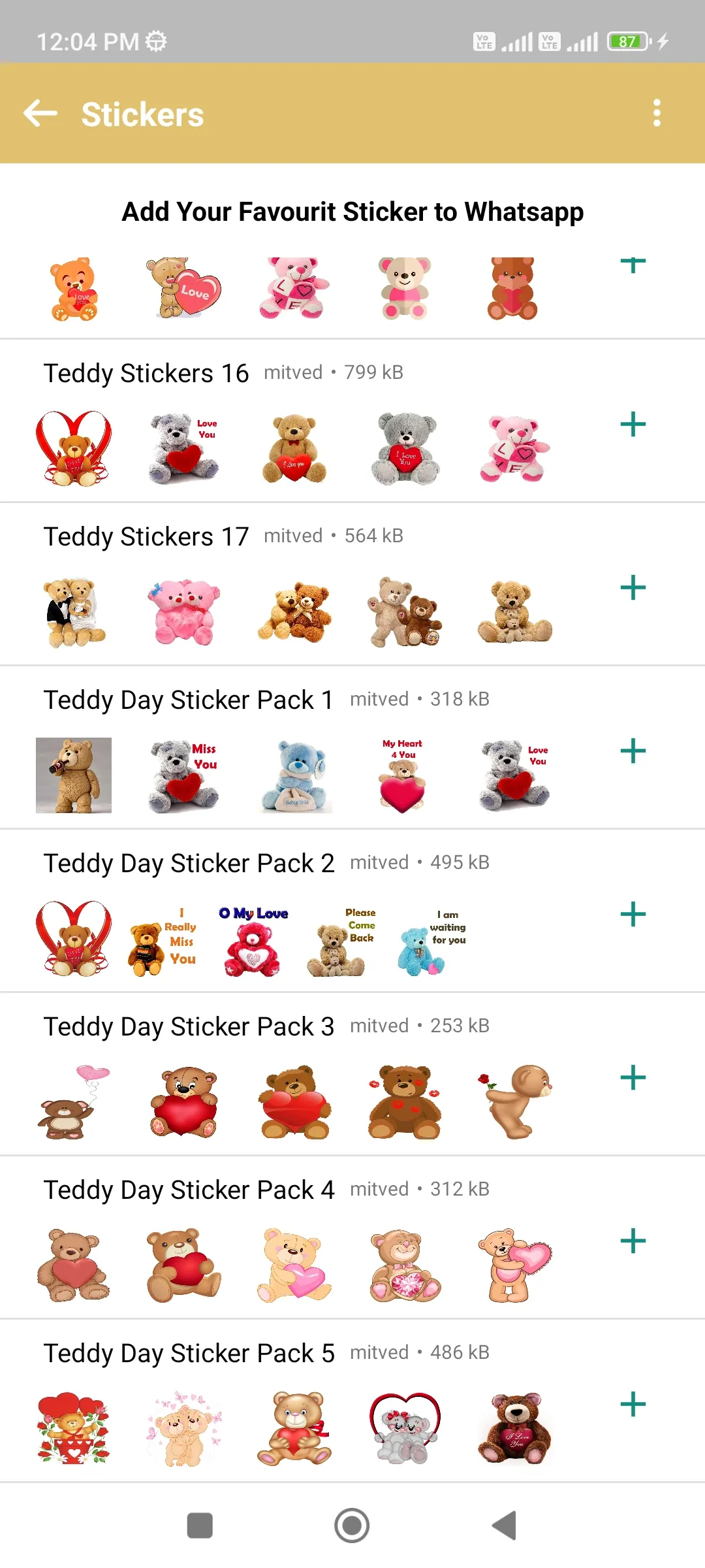 Teddy Bear Sticker - WASticker | Indus Appstore | Screenshot