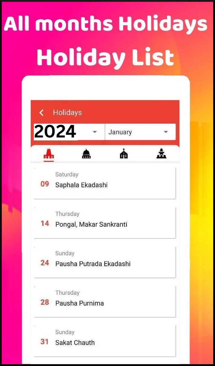 2024 Calendar | Indus Appstore | Screenshot