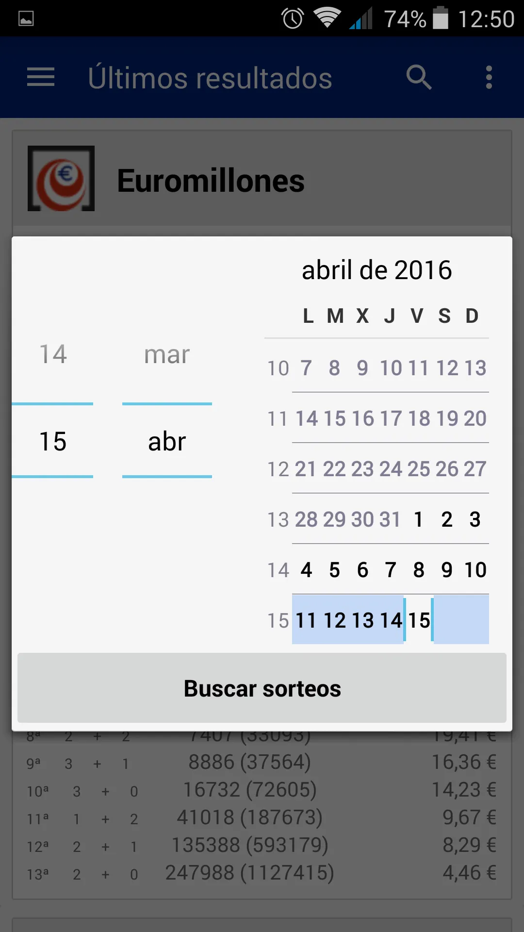 Resultados Loterías y Apuestas | Indus Appstore | Screenshot