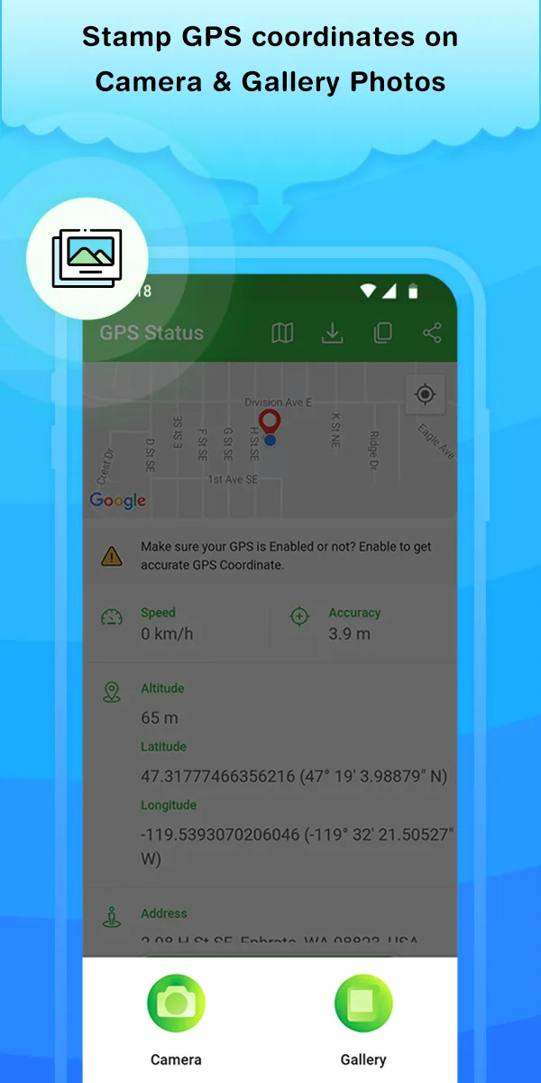 GPS Status: Send Geotag Photos | Indus Appstore | Screenshot