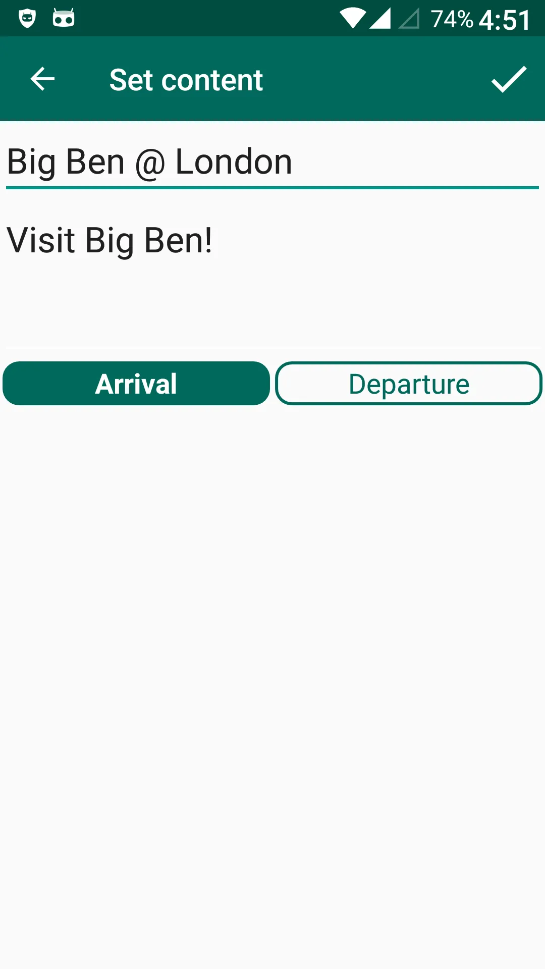 Arriving Departure Reminder | Indus Appstore | Screenshot