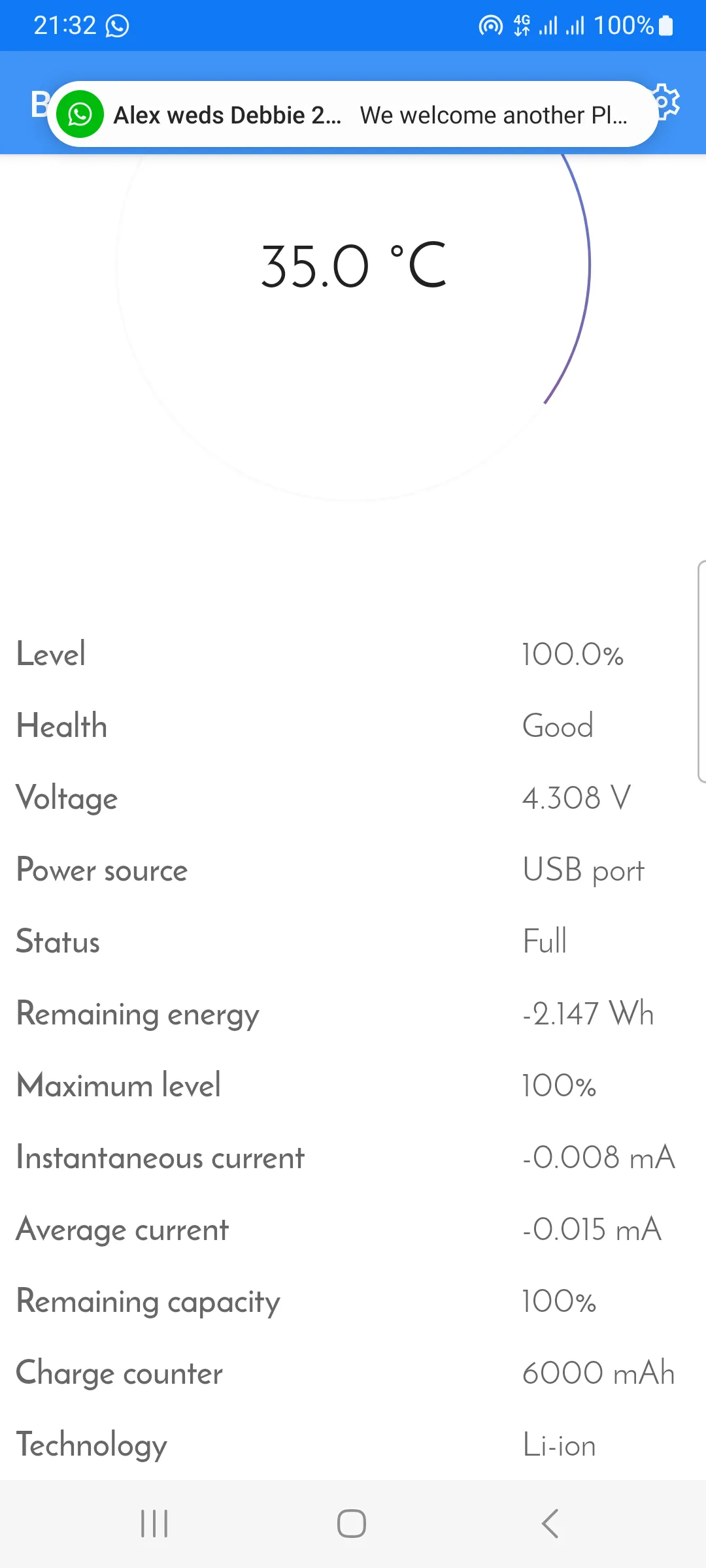 Battery Temperature | Indus Appstore | Screenshot