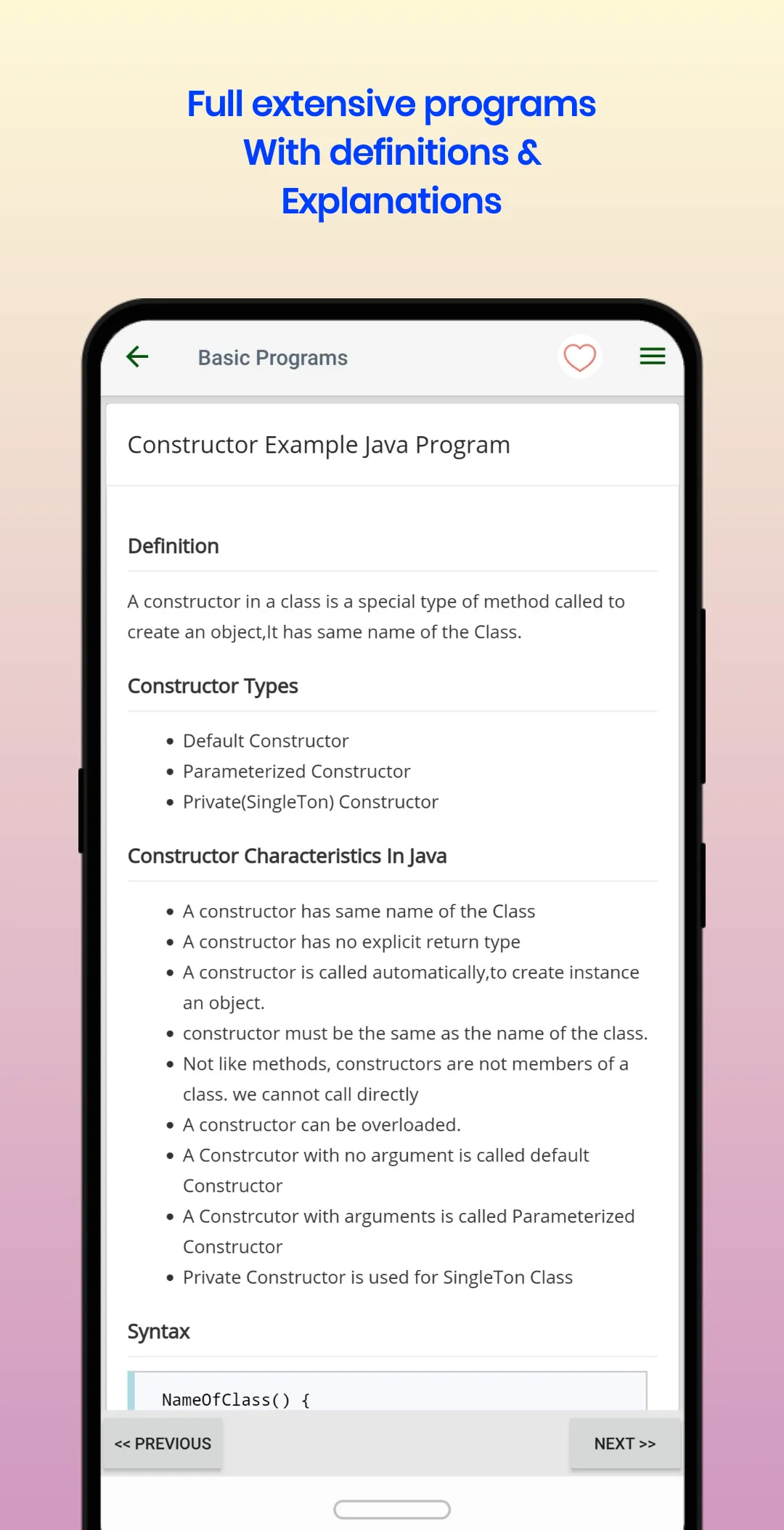 Learn Java Programs | Indus Appstore | Screenshot