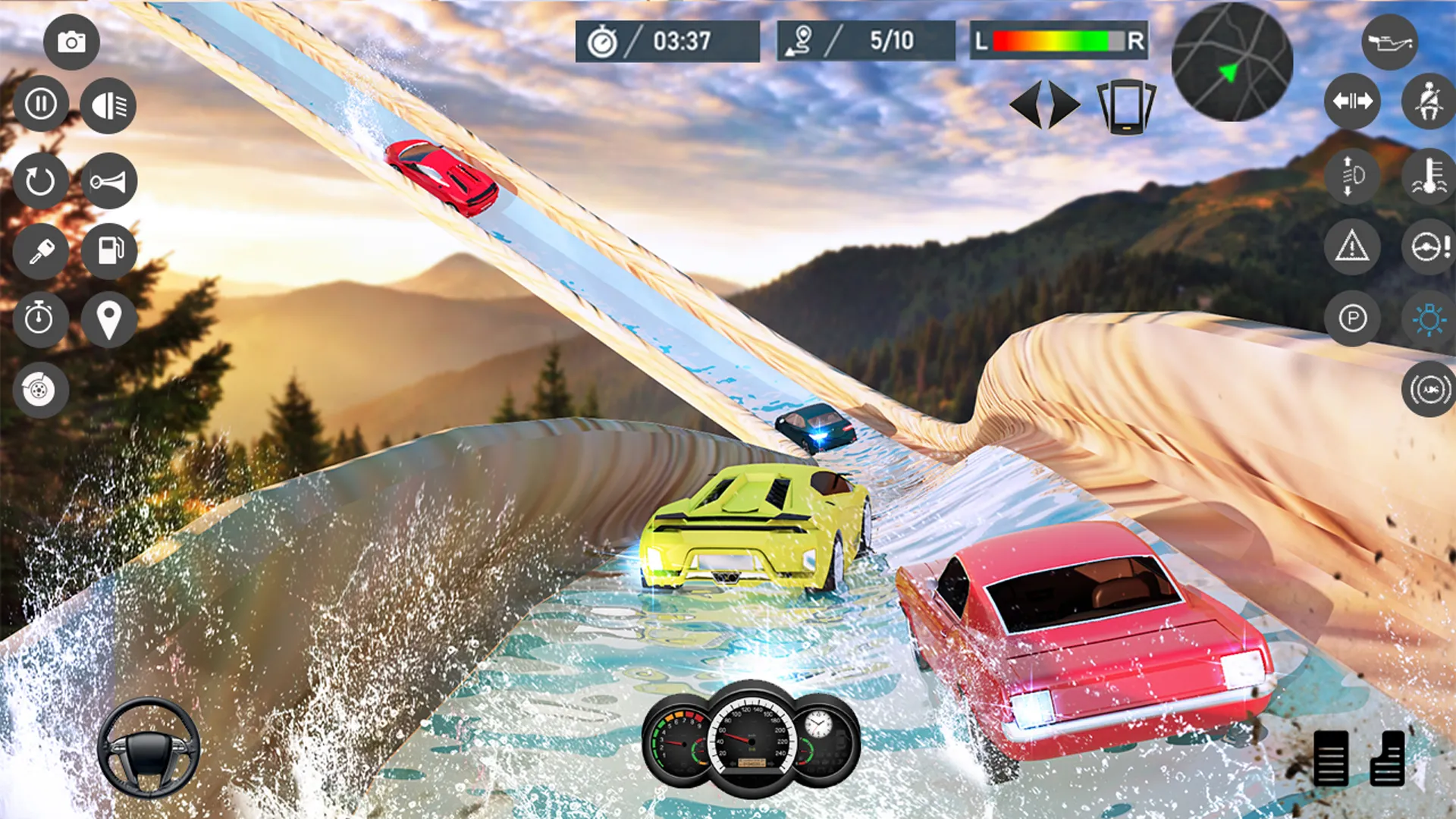 Water Slide Car Race games | Indus Appstore | Screenshot