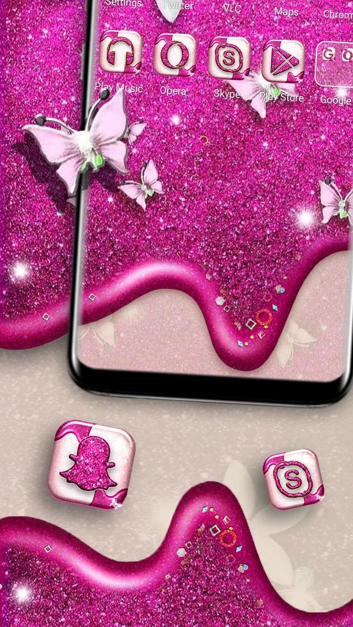 Glitter Butterfly Launcher | Indus Appstore | Screenshot