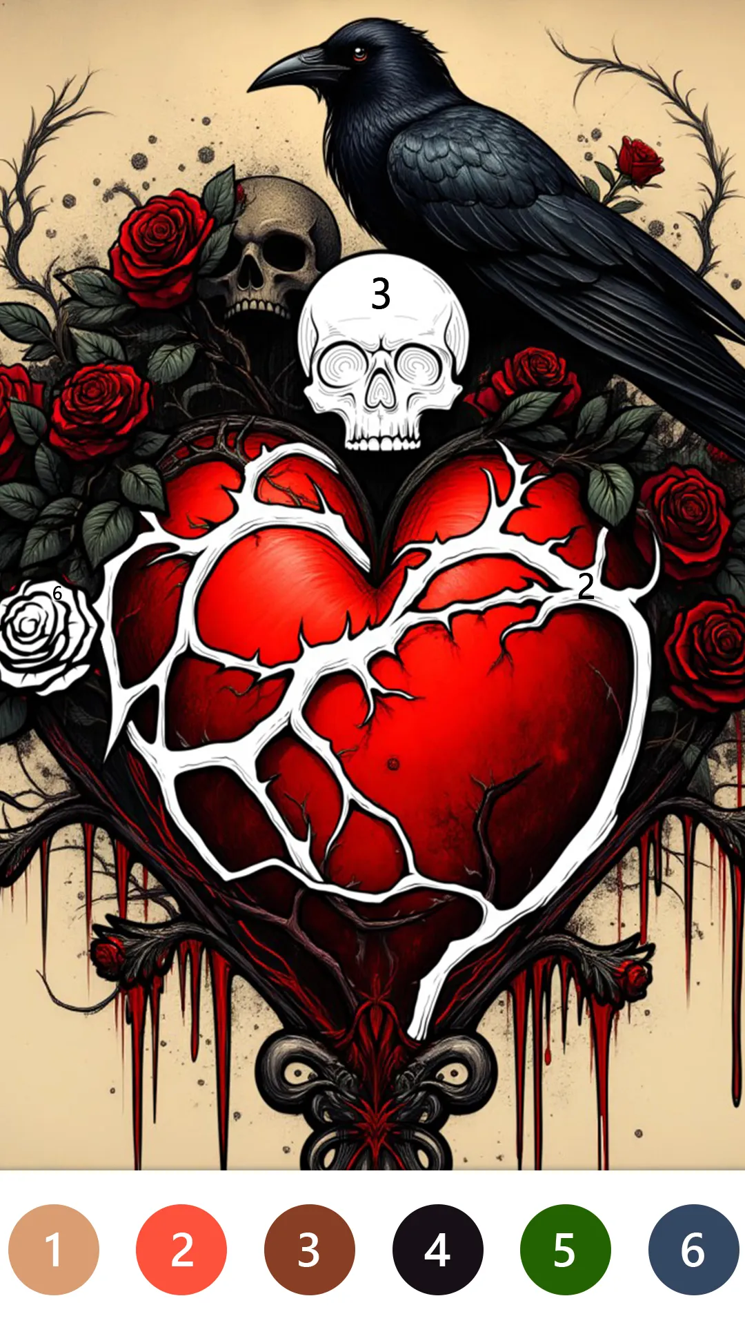 Macabre Color Paint By Number | Indus Appstore | Screenshot