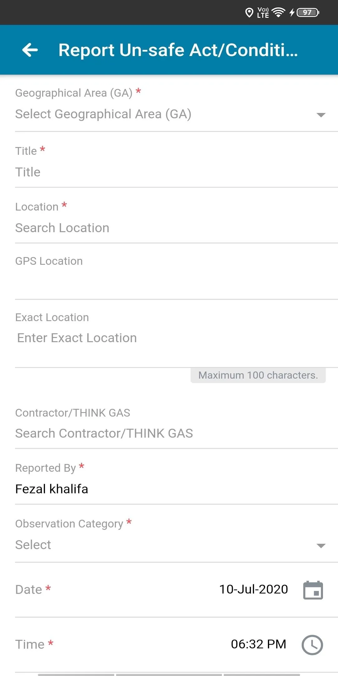 Think Gas iReport | Indus Appstore | Screenshot