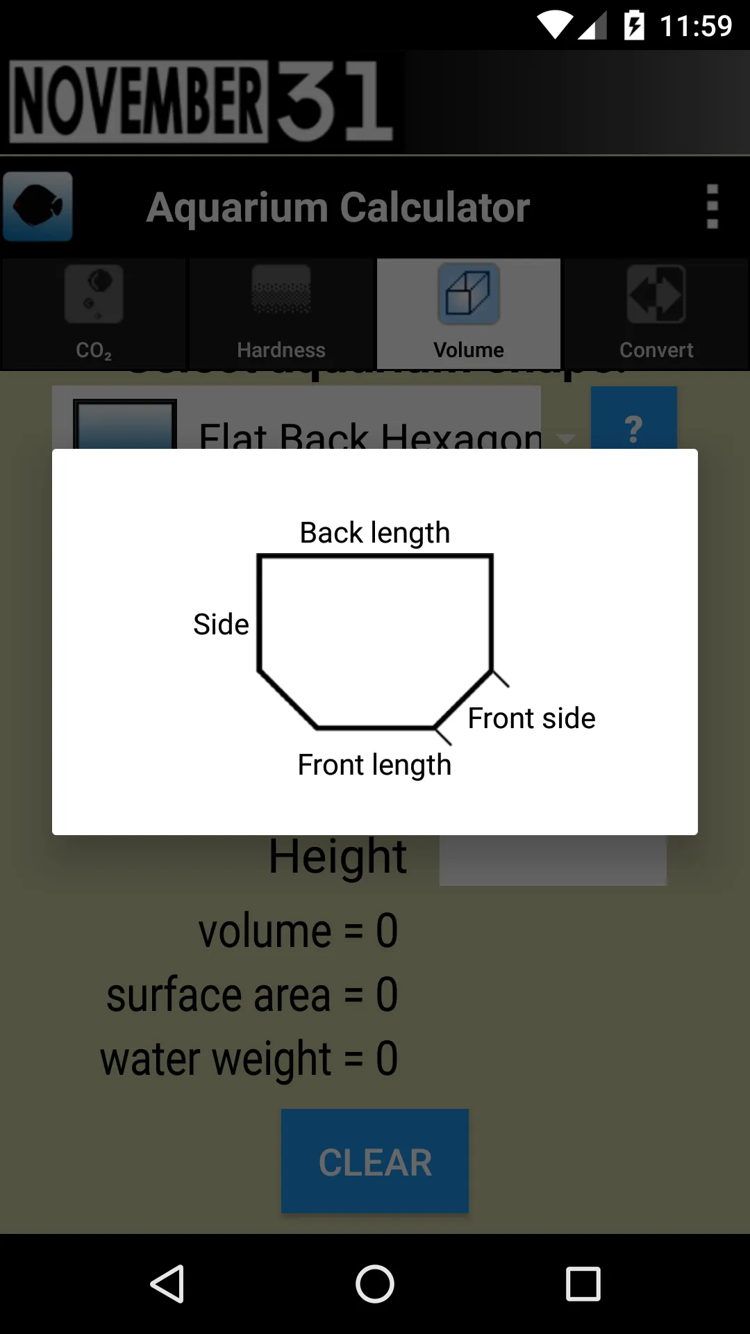 Aquarium Calculator | Indus Appstore | Screenshot