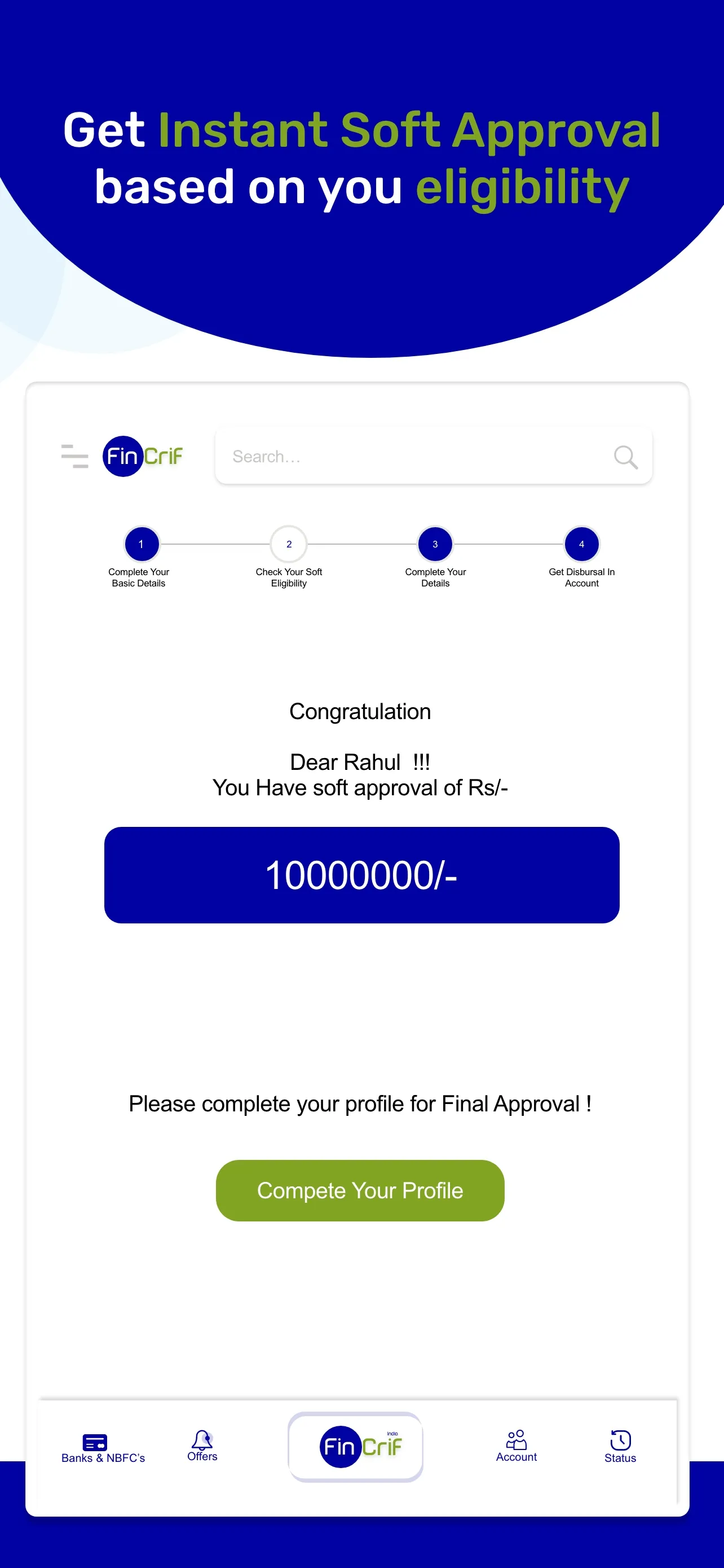 FinCrif : Instant Loan App | Indus Appstore | Screenshot