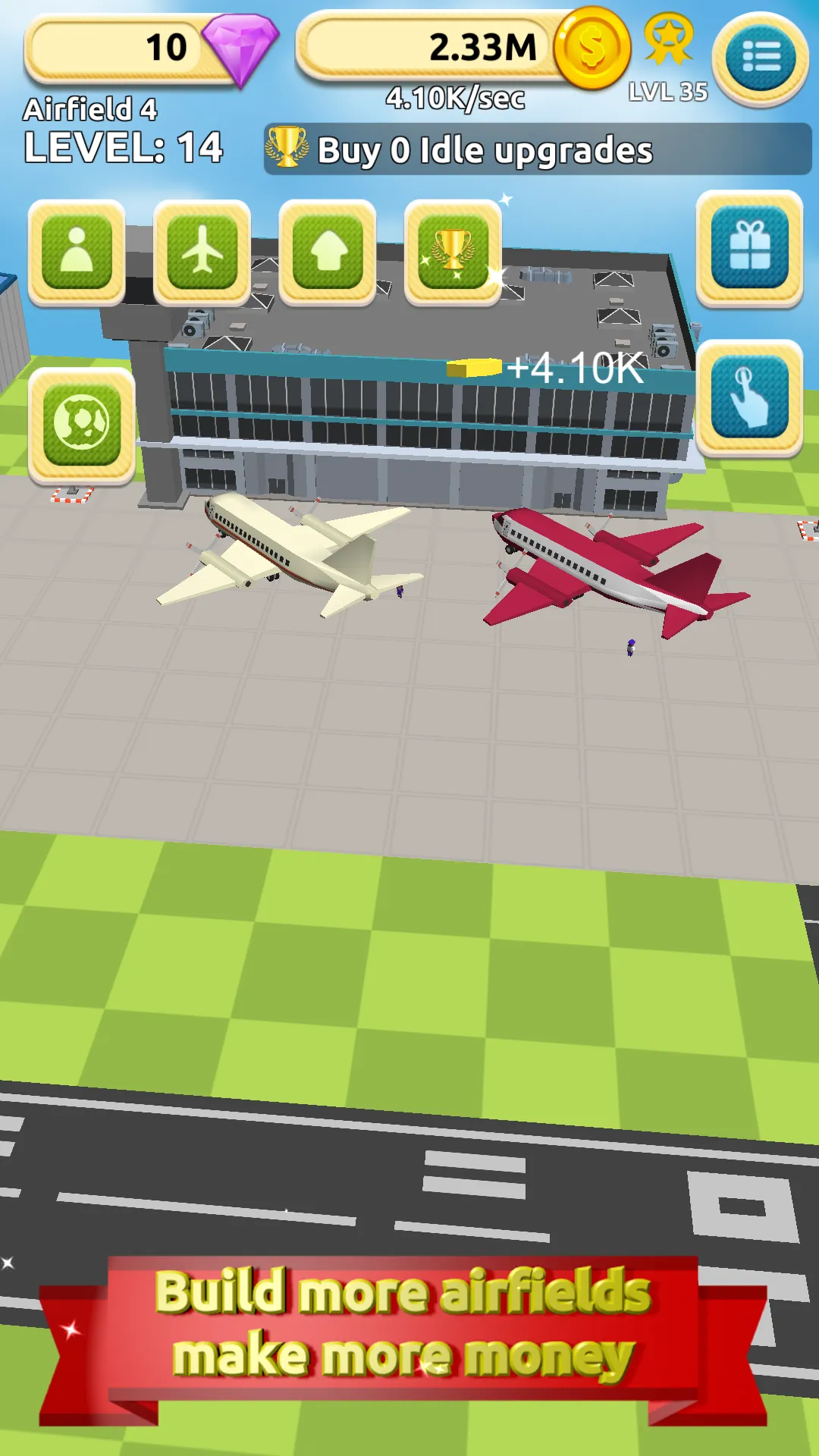 Airfield Tycoon Clicker Game | Indus Appstore | Screenshot