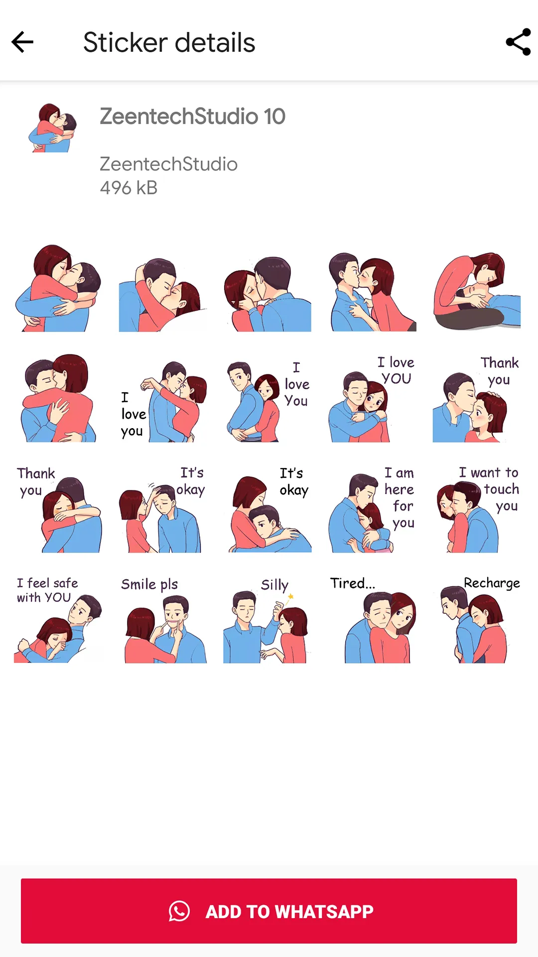 WASticker - Love Stickers 2022 | Indus Appstore | Screenshot