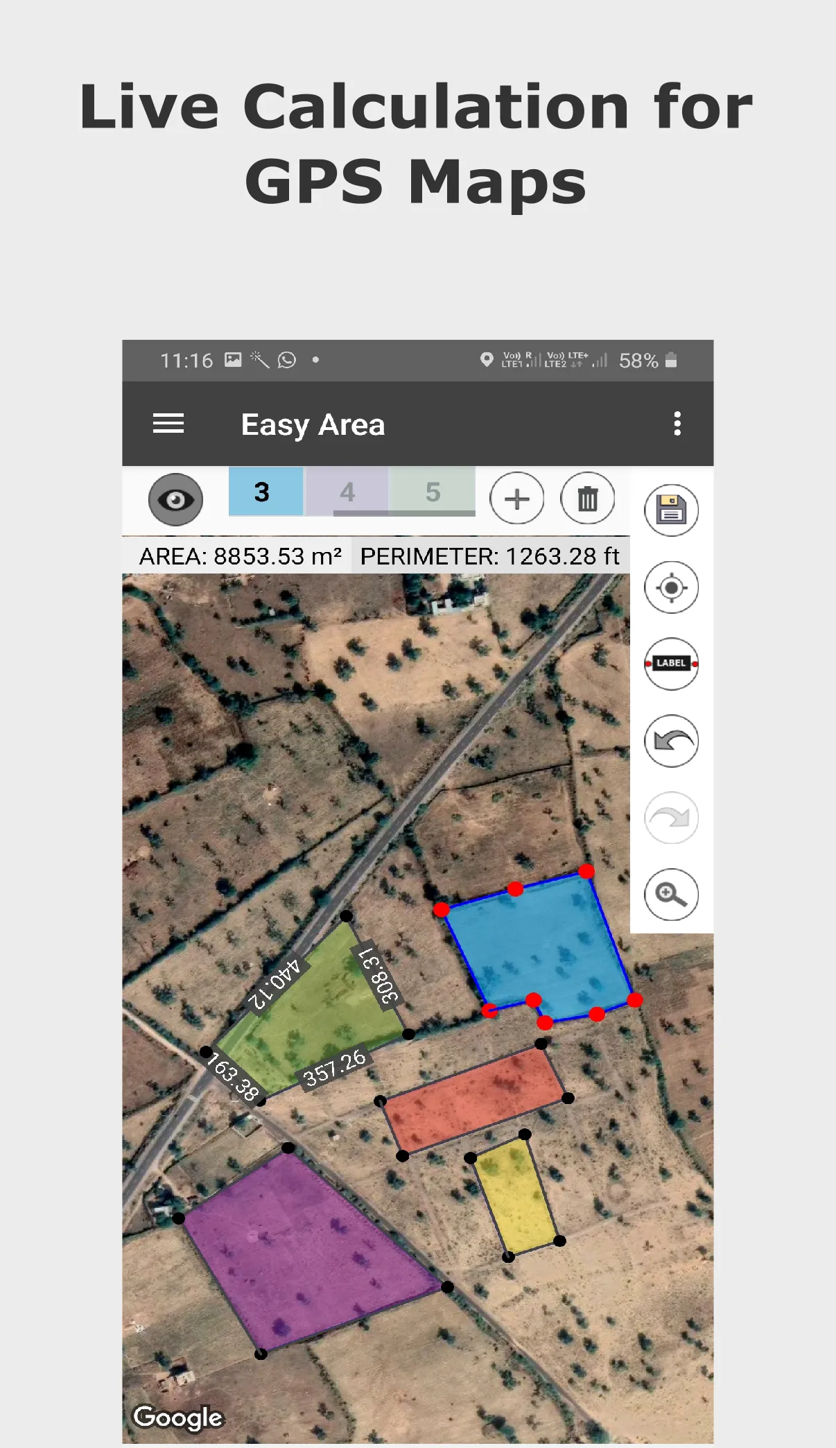 Easy Area : Land Area Measure | Indus Appstore | Screenshot