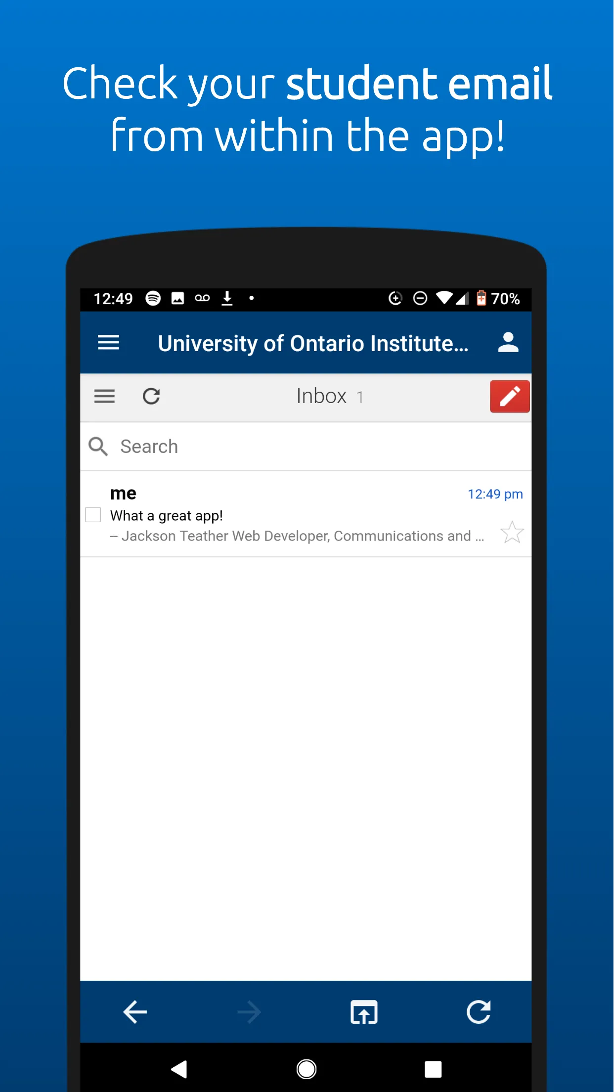 Ontario Tech Mobile | Indus Appstore | Screenshot