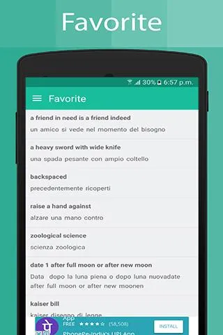 Italian Dictionary | Indus Appstore | Screenshot