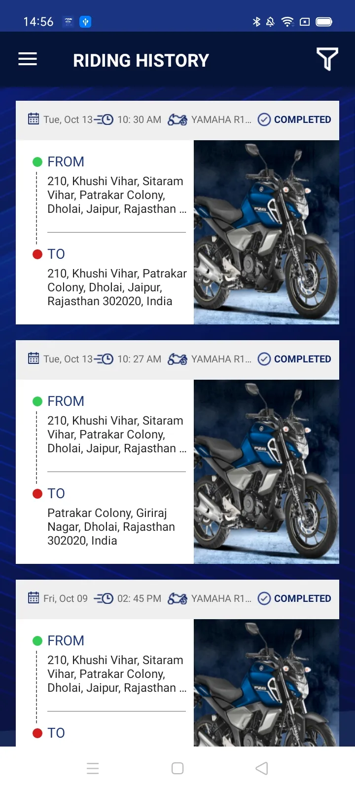 Yamaha Motorcycle Connect X | Indus Appstore | Screenshot