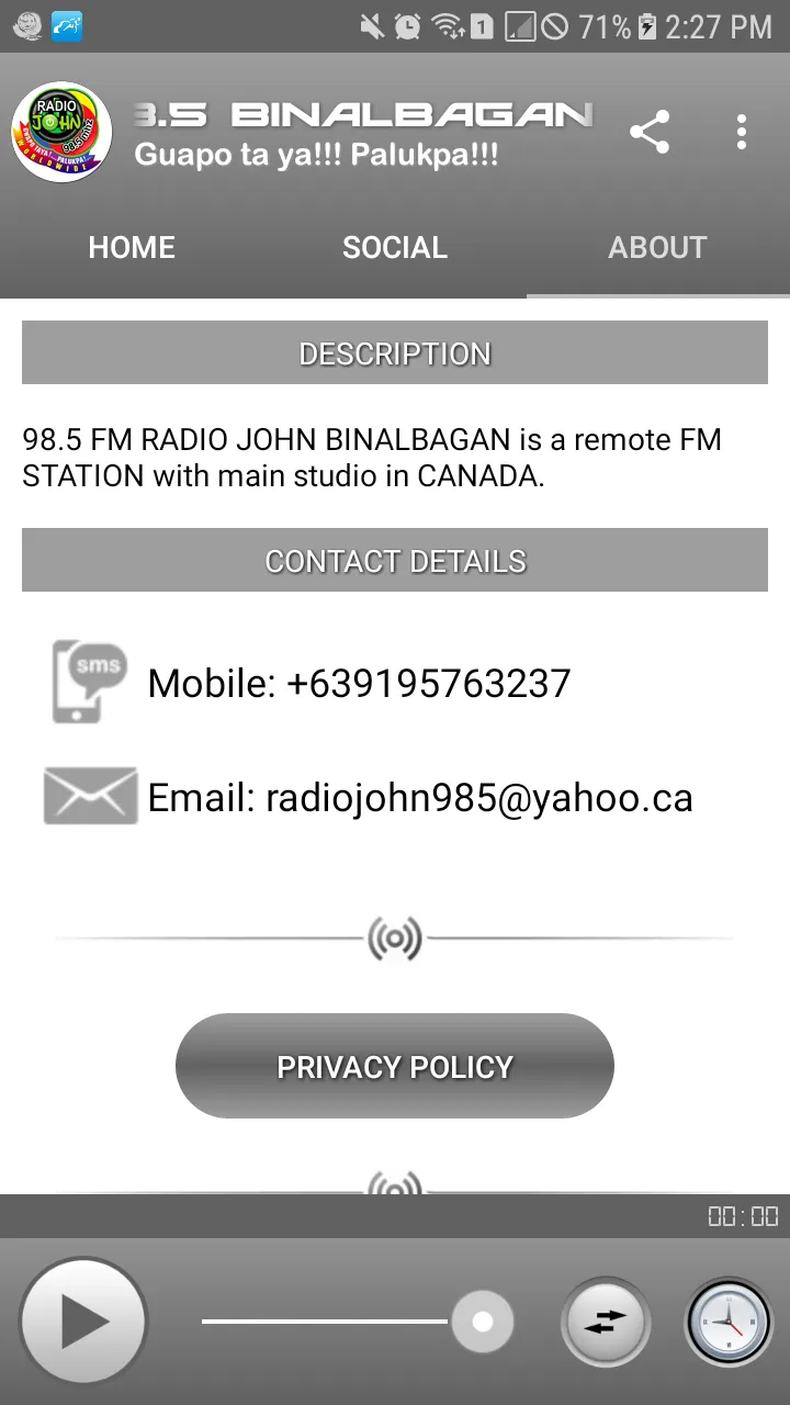 Radio John 98.5 Binalbagan | Indus Appstore | Screenshot