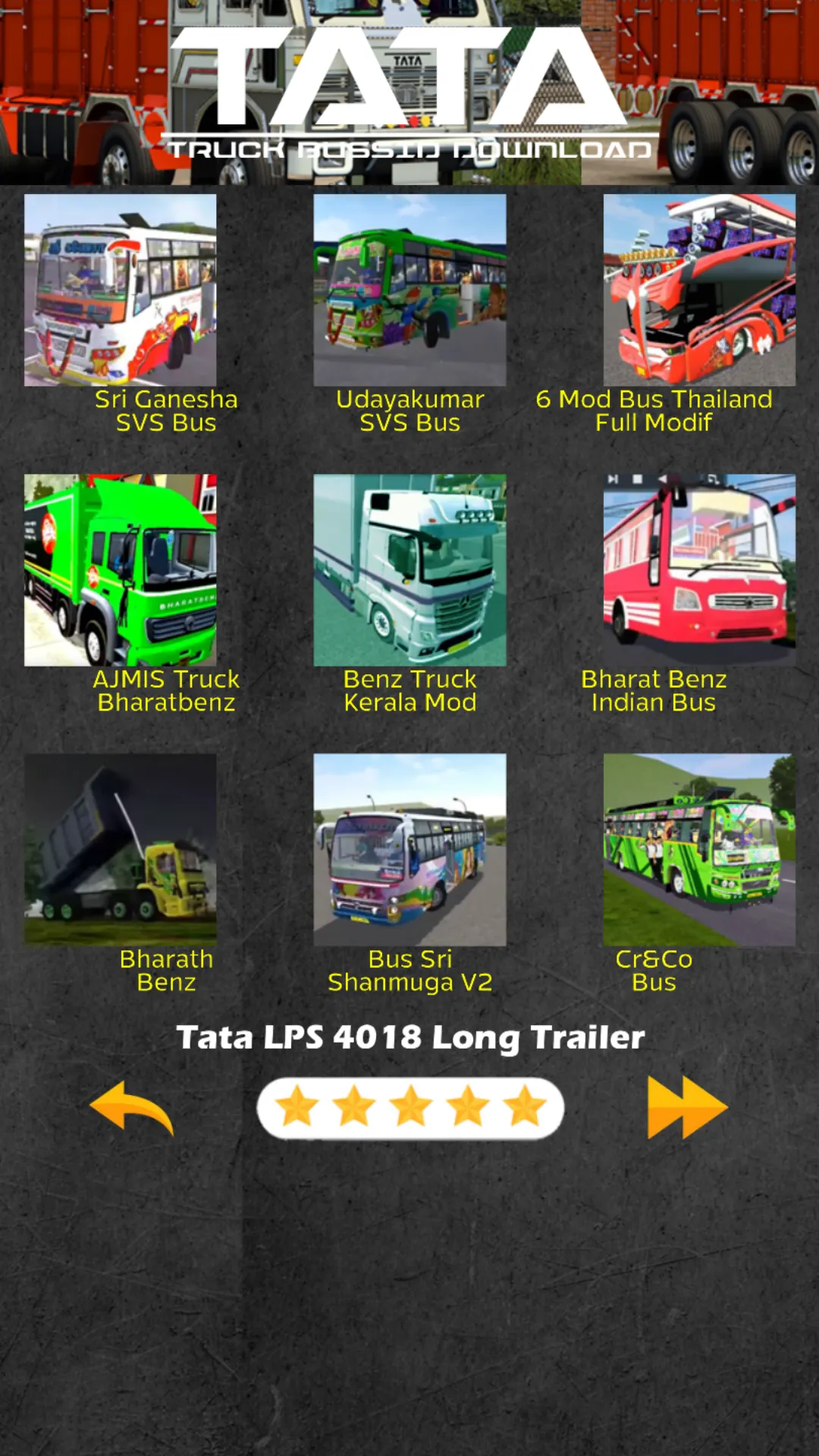 Tata Truck Bussid Download | Indus Appstore | Screenshot