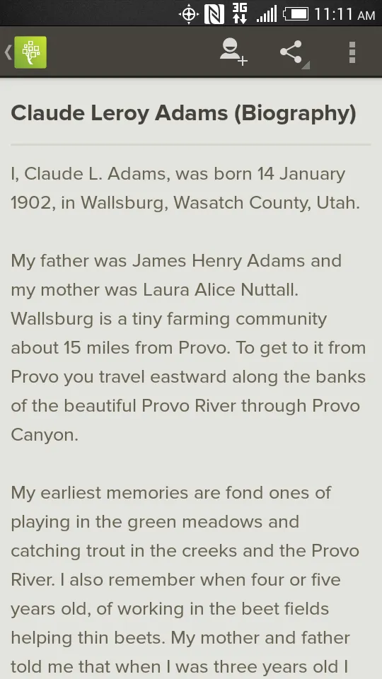 FamilySearch Memories | Indus Appstore | Screenshot