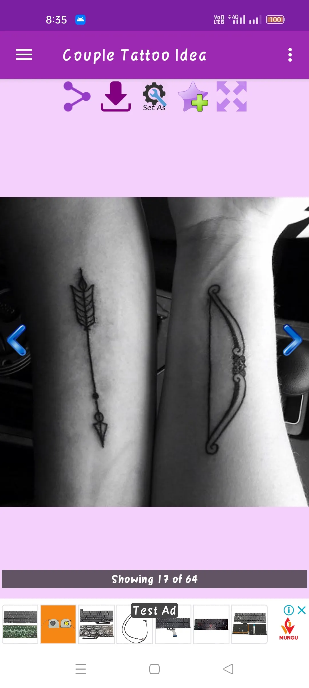 Couple Tattoo Idea Gallery | Indus Appstore | Screenshot