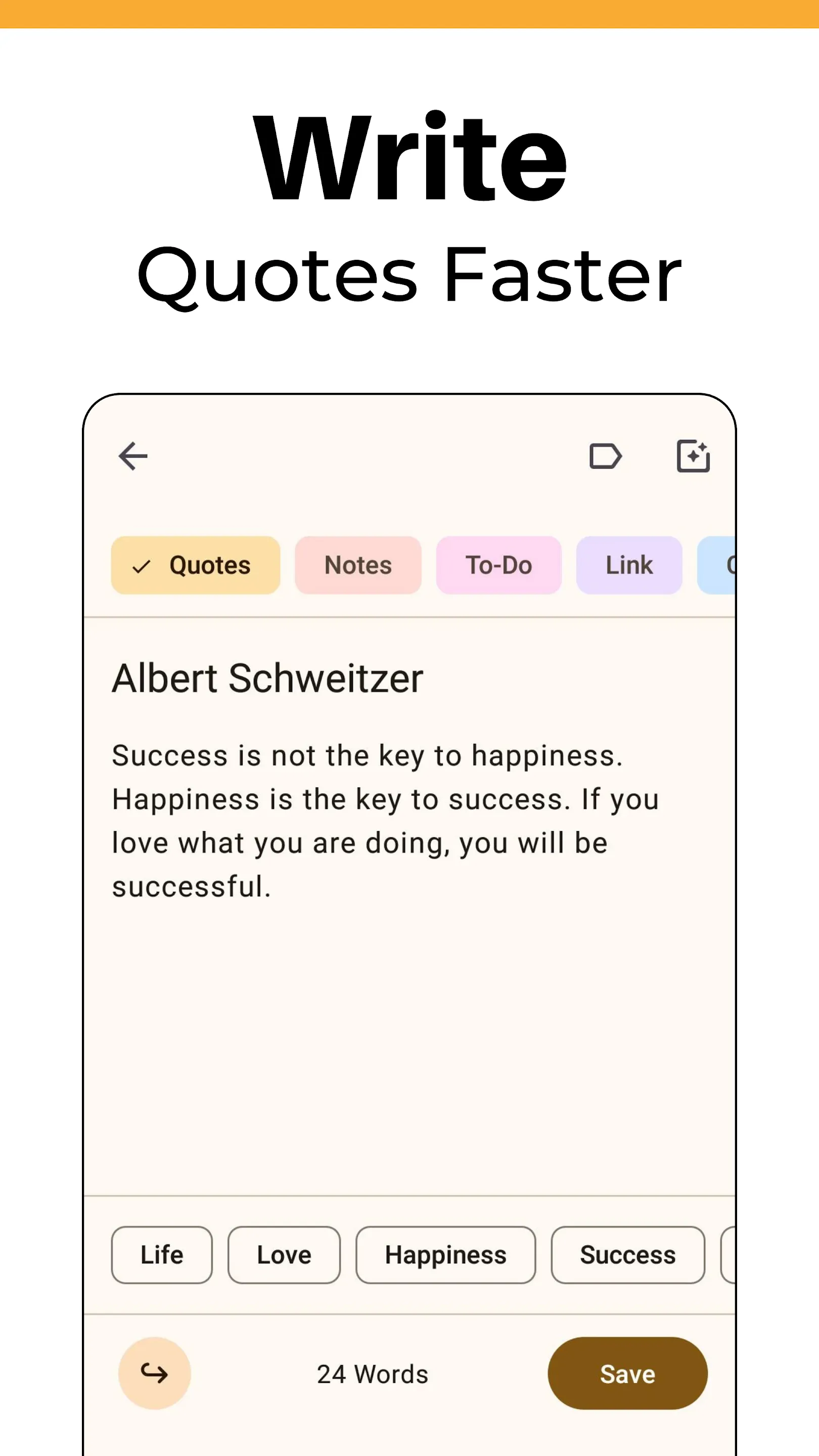 Save, Write, and Create Quotes | Indus Appstore | Screenshot