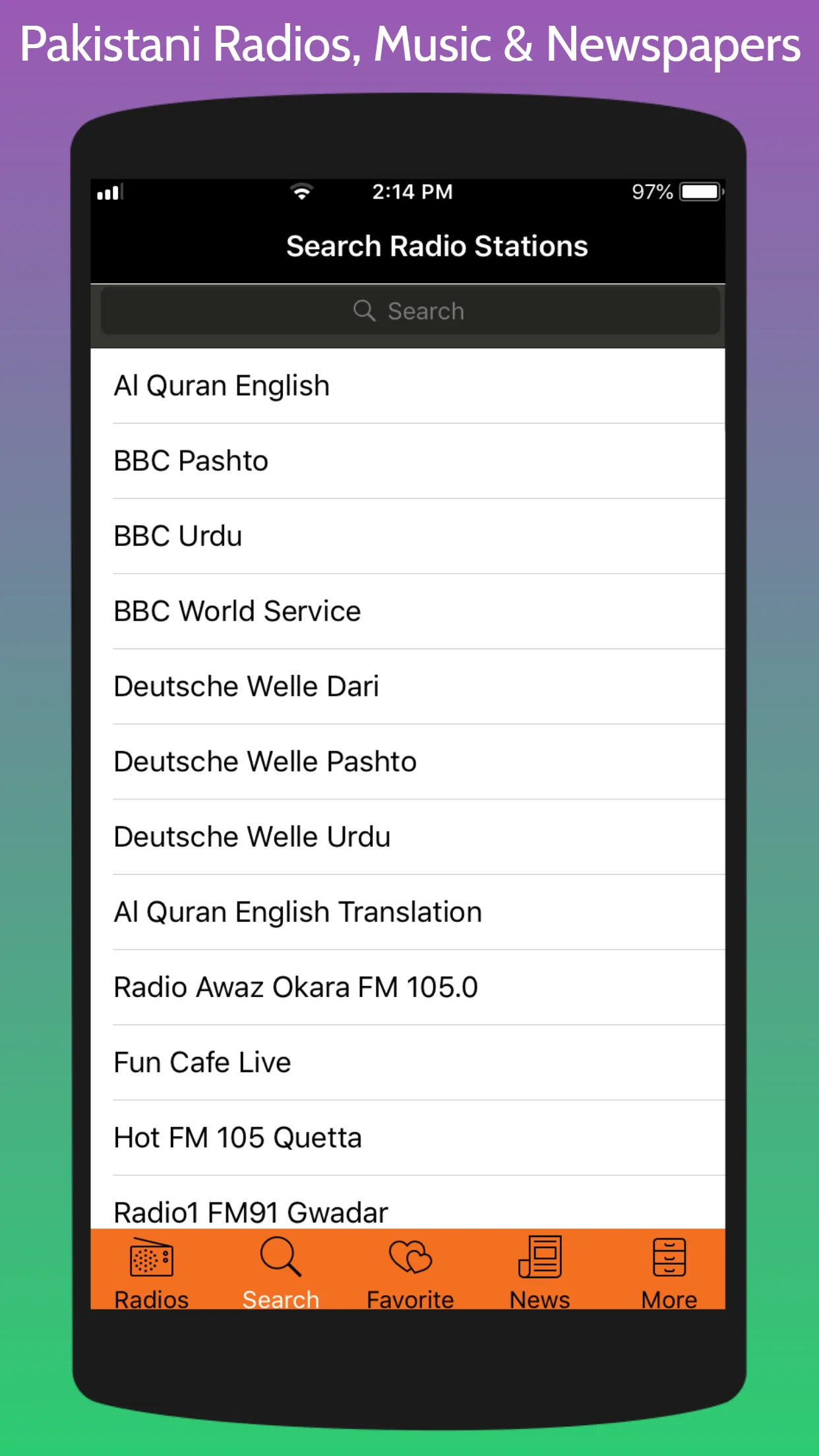 Pakistani Radios News & Music | Indus Appstore | Screenshot