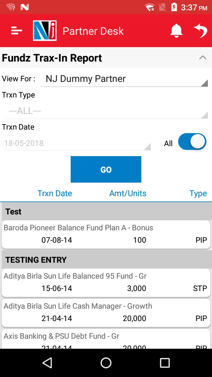 NJ Partner Desk | Indus Appstore | Screenshot