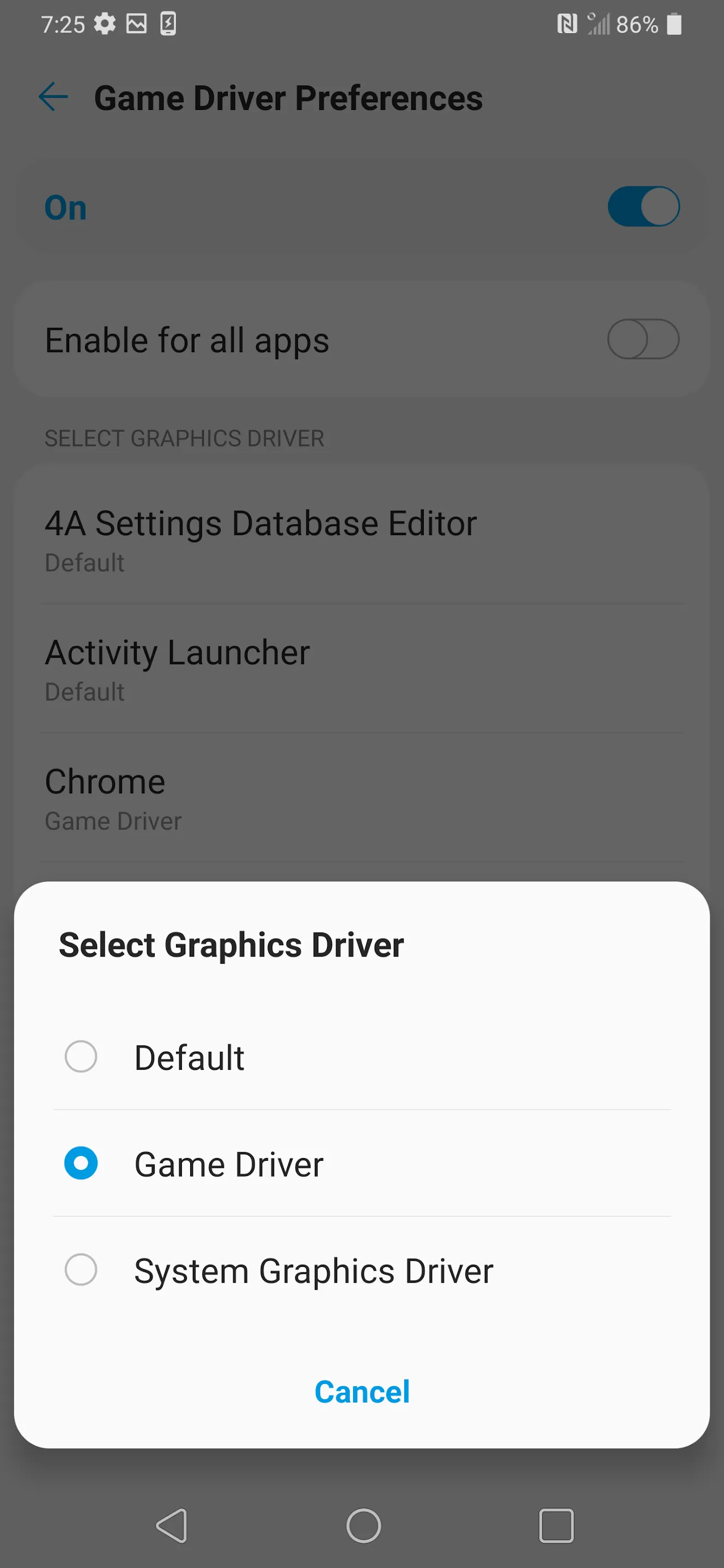 Graphics Driver Preferences | Indus Appstore | Screenshot