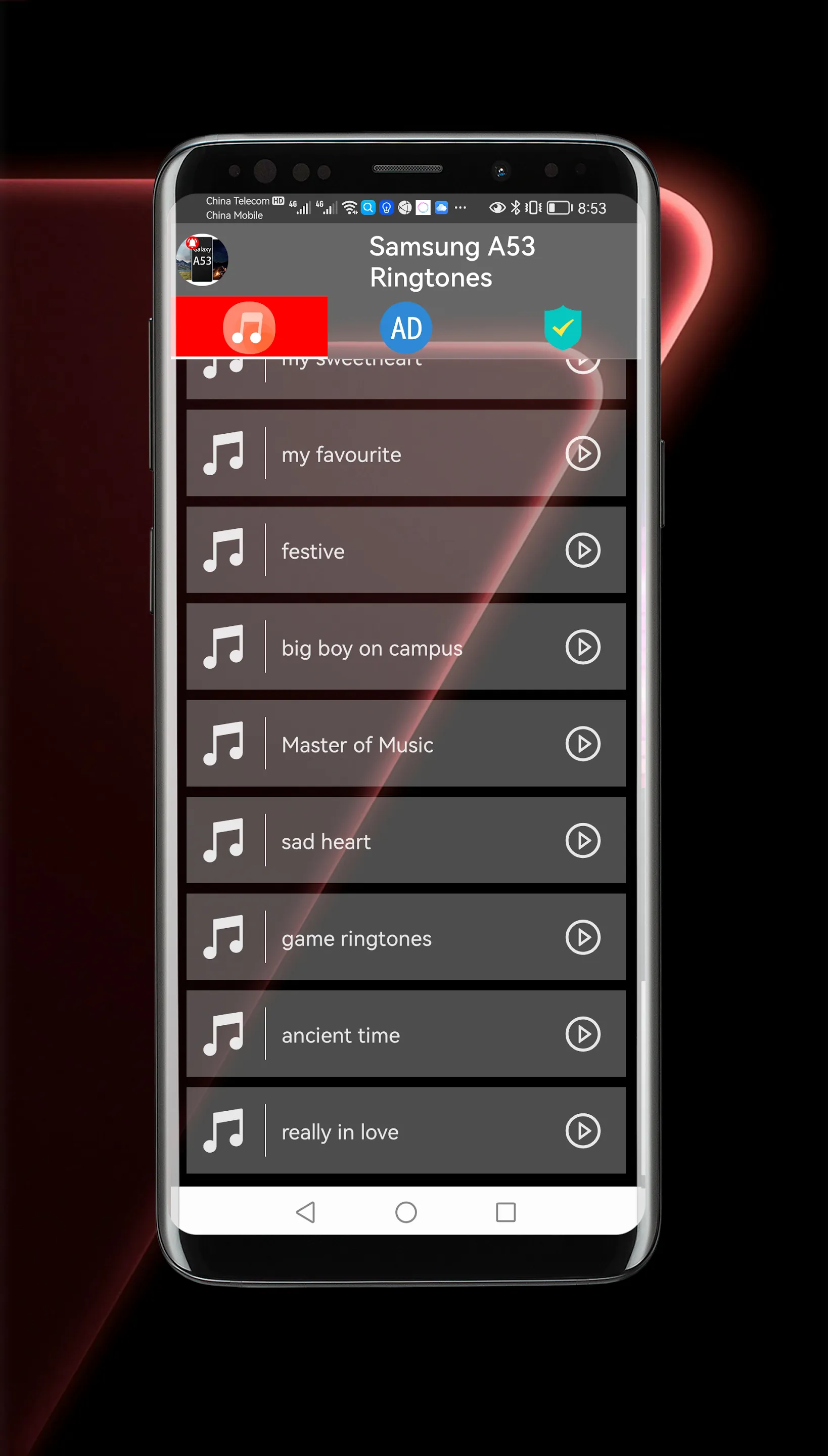 Samsung Galaxy A53 Ringtones | Indus Appstore | Screenshot
