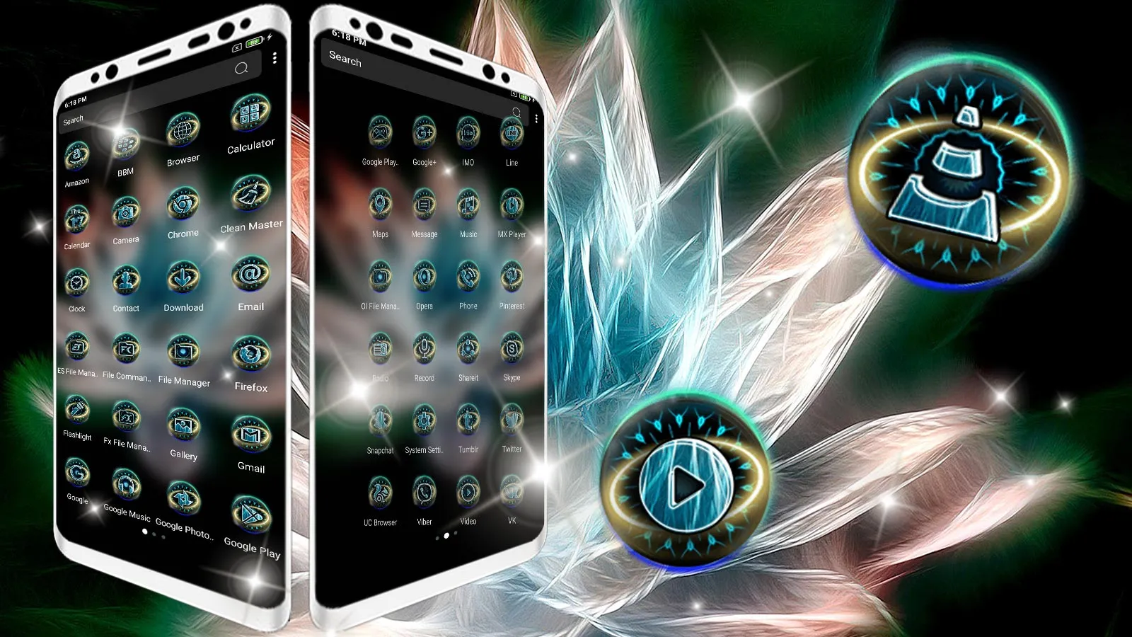 Magical Neon Lotus Theme | Indus Appstore | Screenshot