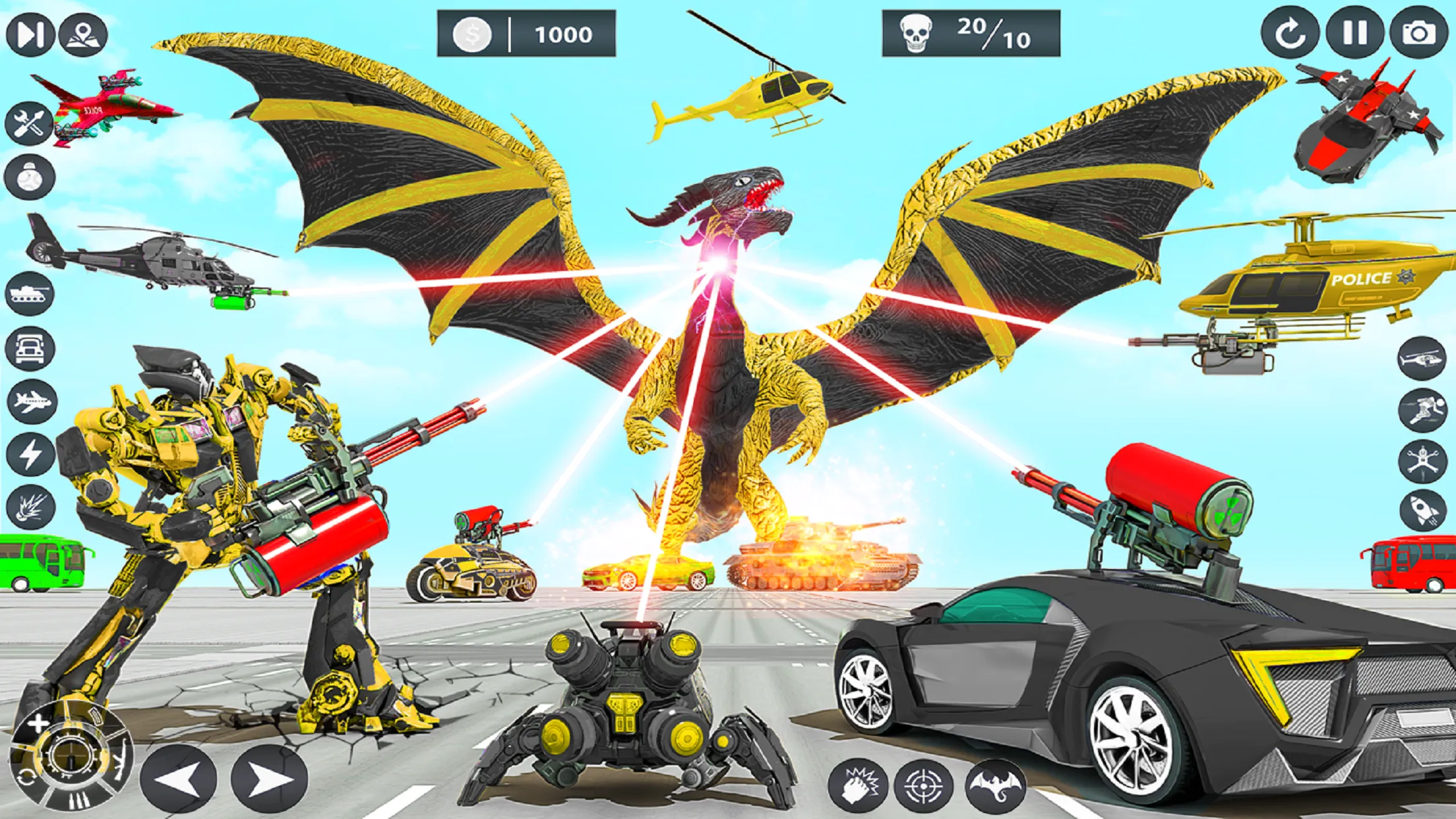 Dragon Robot Police Car Games | Indus Appstore | Screenshot