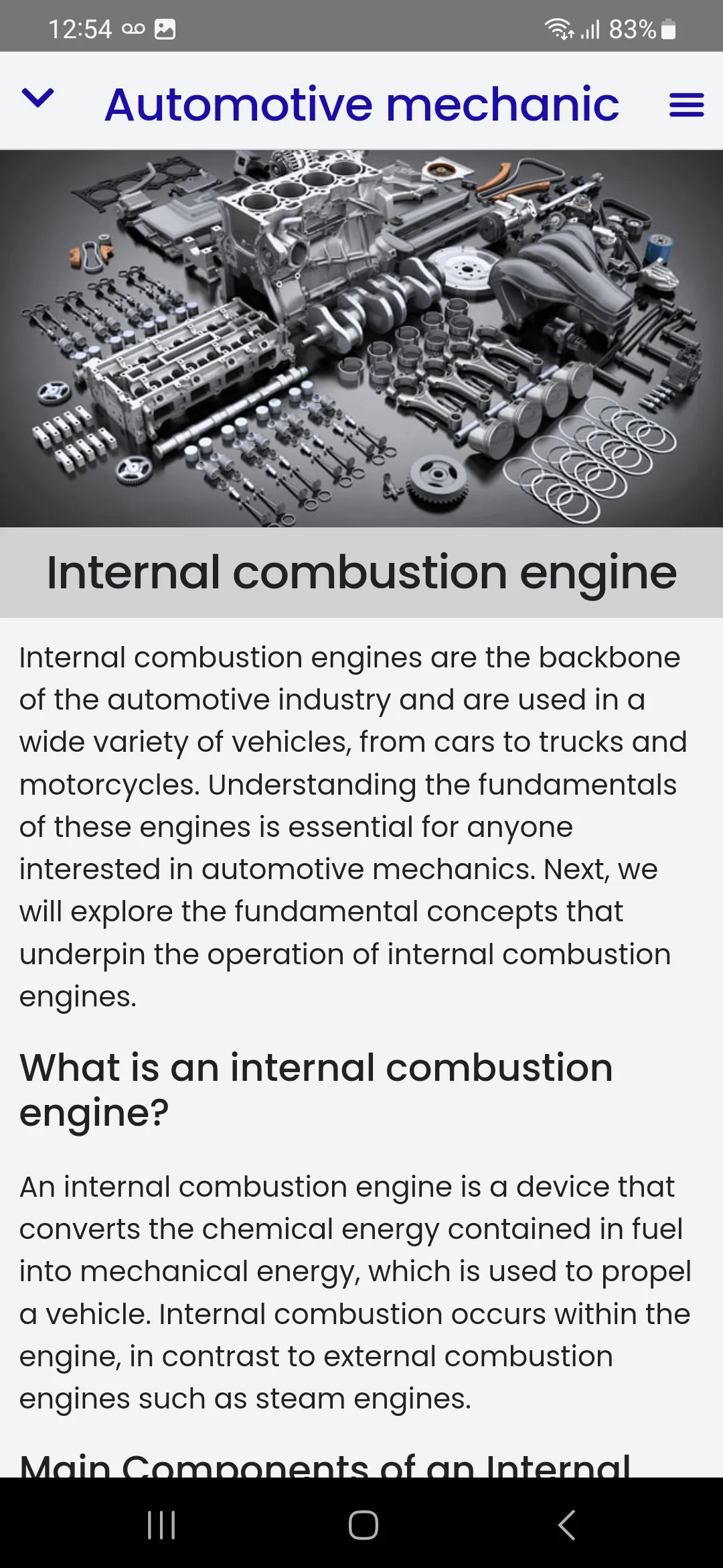 Automotive Mechanics Course | Indus Appstore | Screenshot