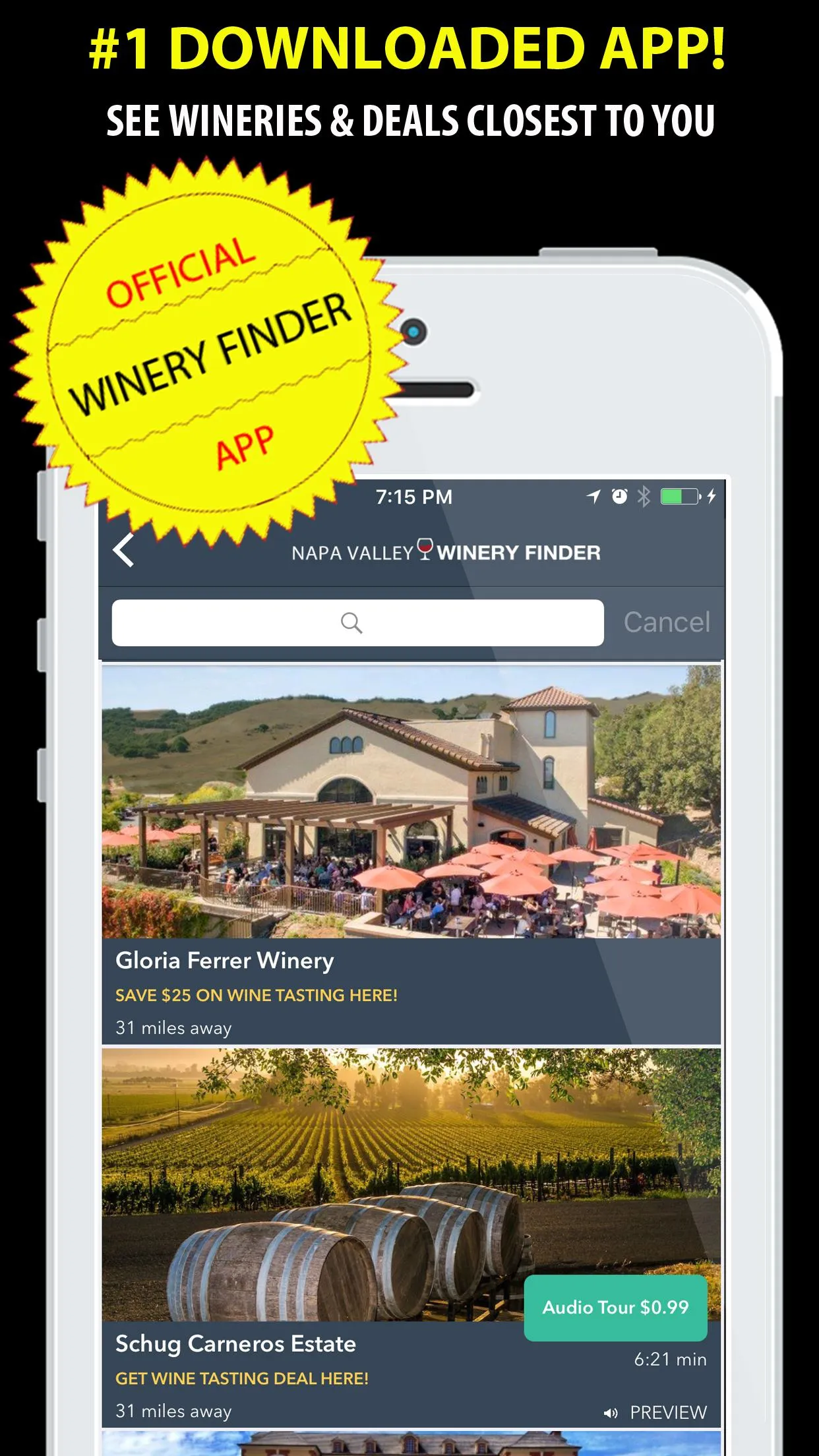 Napa Valley Winery Finder | Indus Appstore | Screenshot