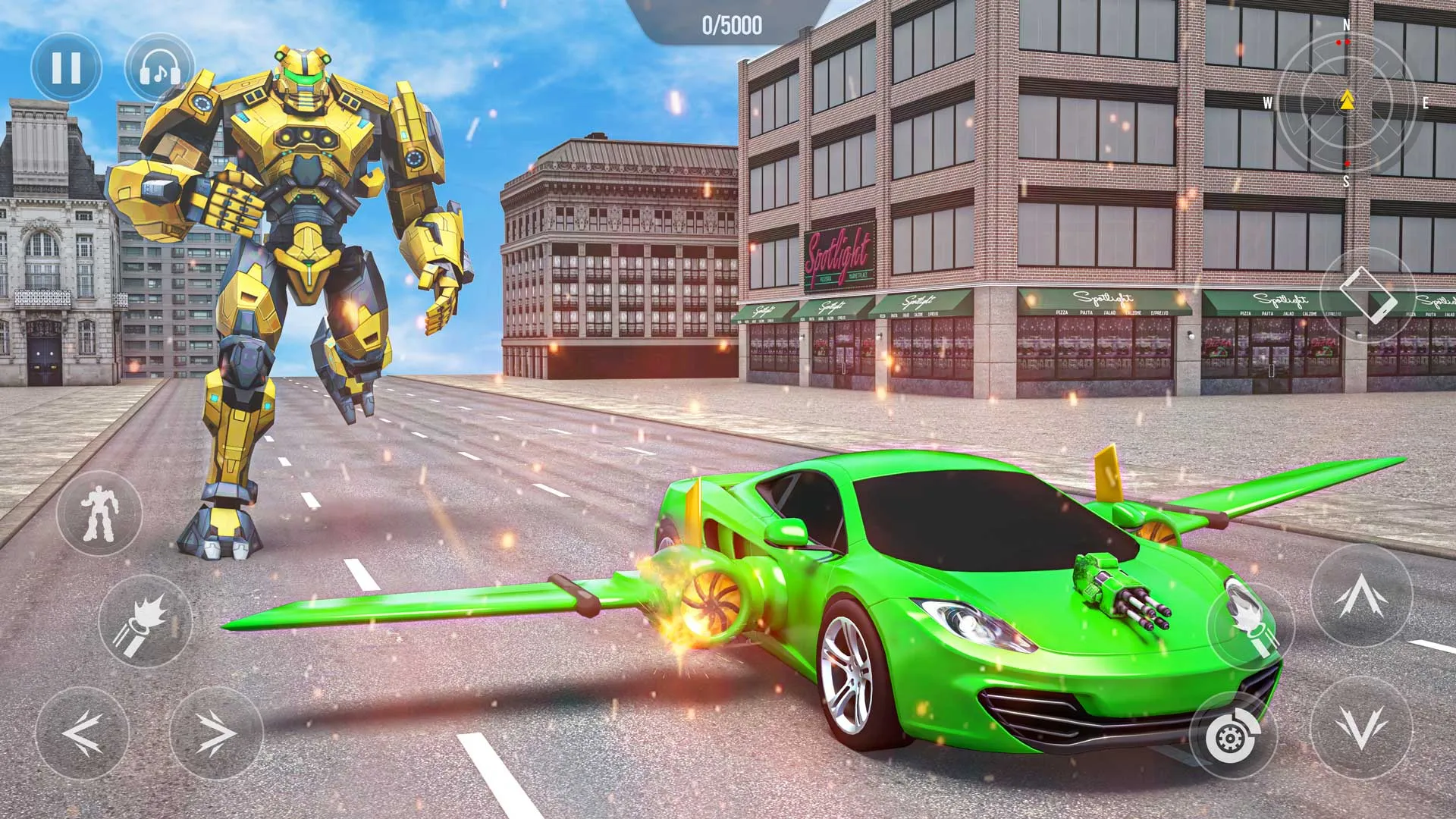 Flying Car Robot Shooting Game | Indus Appstore | Screenshot