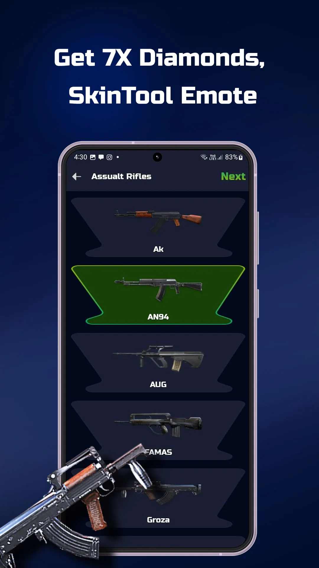 Get 5X Diamond, SkinTool Emote | Indus Appstore | Screenshot